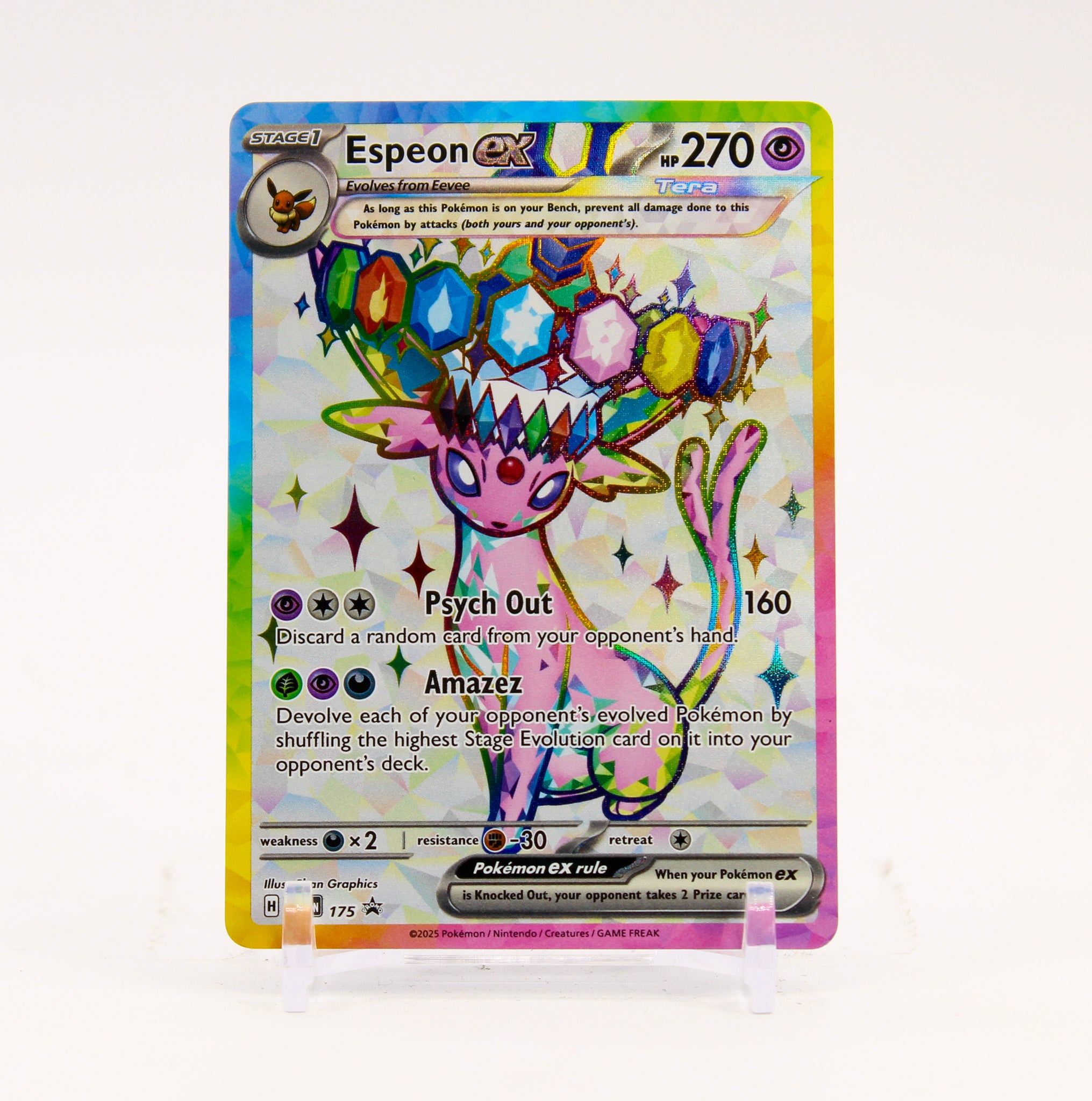 Espeon ex - SVP175 Black Star Full Art Promo Pokemon - NM/MINT