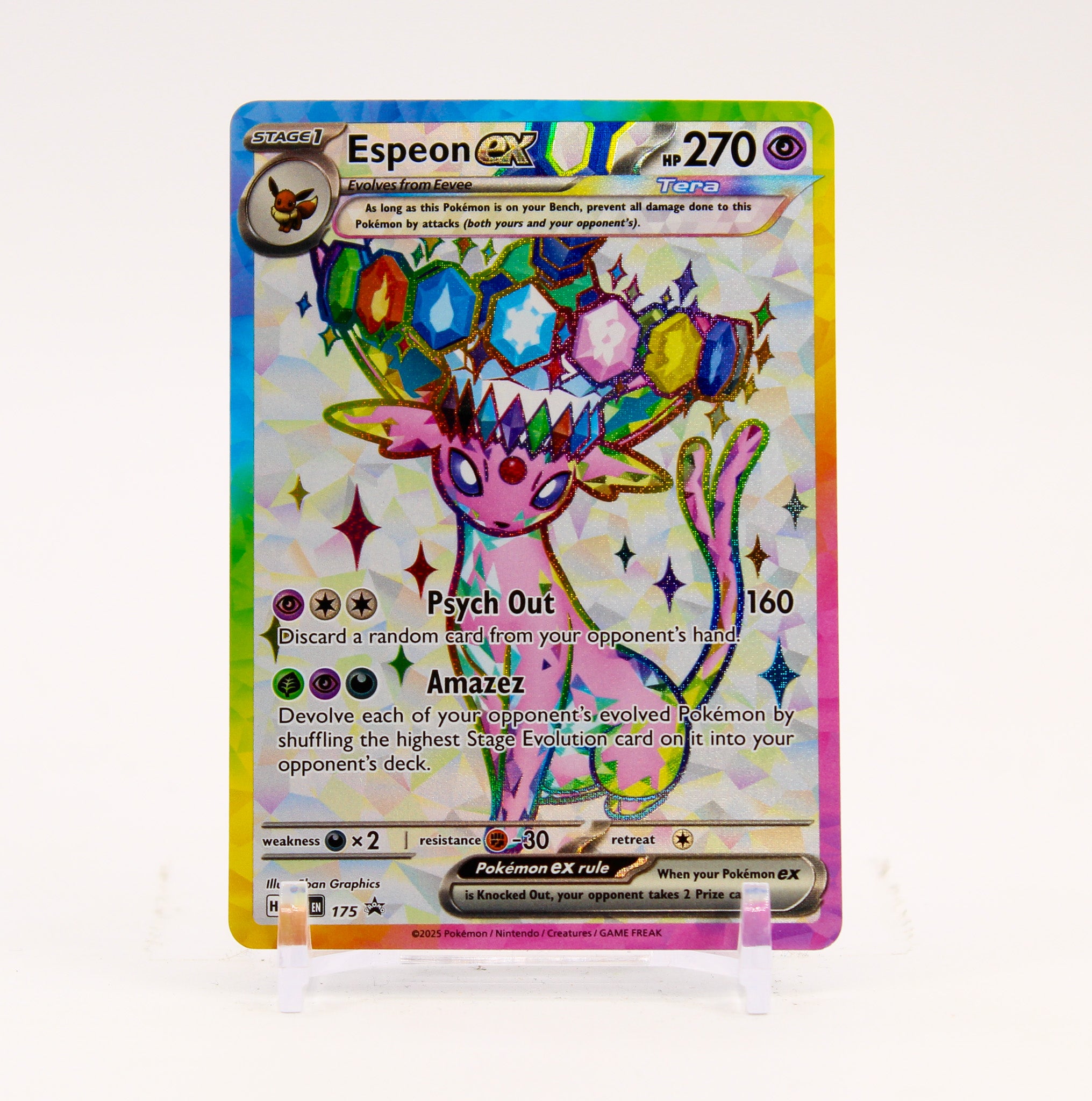 Espeon ex - SVP175 Black Star Full Art Promo Pokemon - NM/MINT