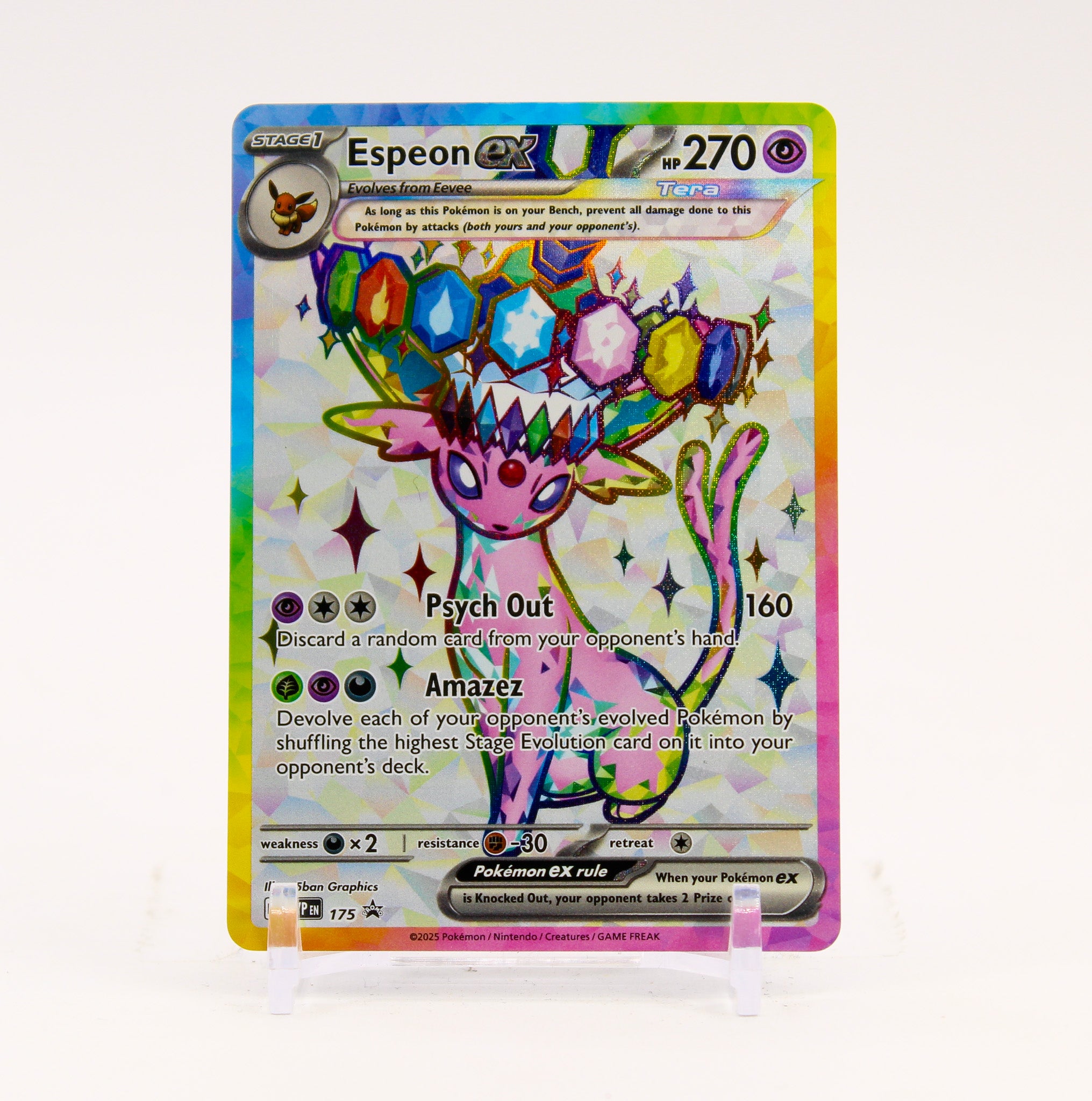 Espeon ex - SVP175 Black Star Full Art Promo Pokemon - NM/MINT