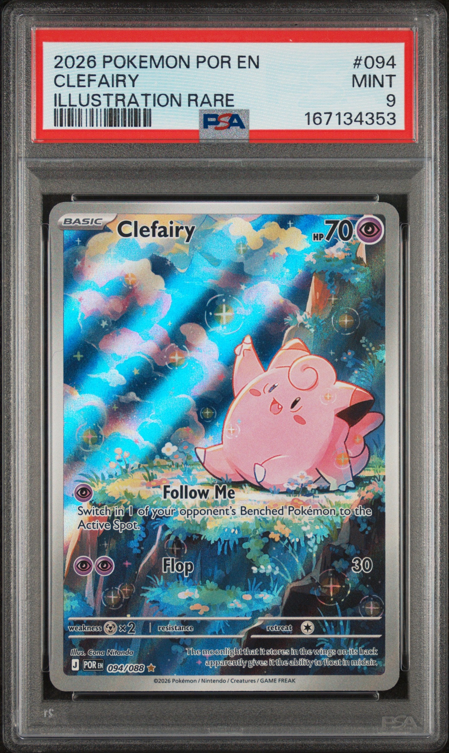 Clefairy - 094/088 PSA 9 Perfect Order Illustration Rare Pokemon - MINT