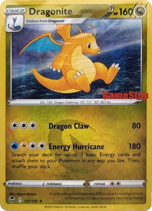 Dragonite - 131/195 Silver Tempest GAMESTOP Stamped PROMO Pokemon - NM/MINT