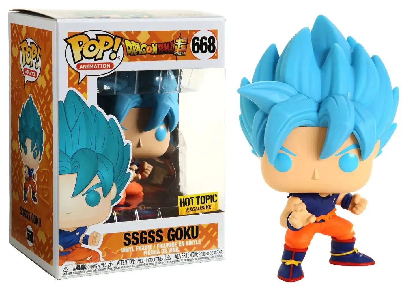 Funko Pop - DBZ Vinyl Figure - SSGSS Goku 668 HT Exc.