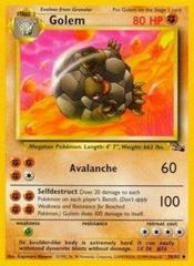 Golem - 36/62 Fossil Uncommon Unlimited Pokemon - NM