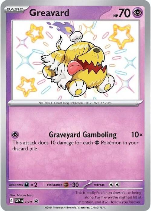 Greavard - SVP070 Black Star Promo Baby Shiny Holo Pokemon - NM/MINT