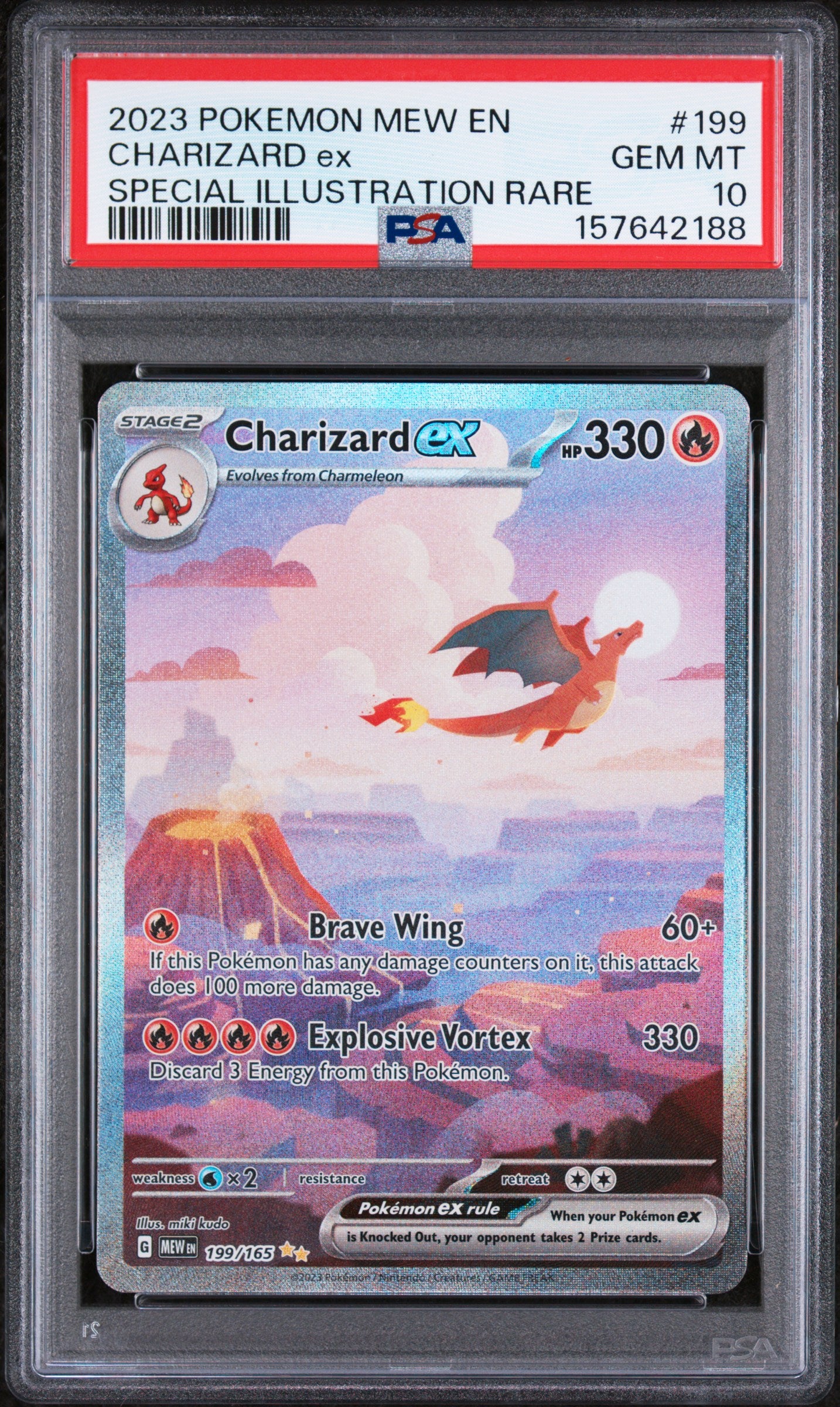 Charizard EX - 199/165 PSA 10 151 Special Illustration Rare Pokemon - GEM MINT