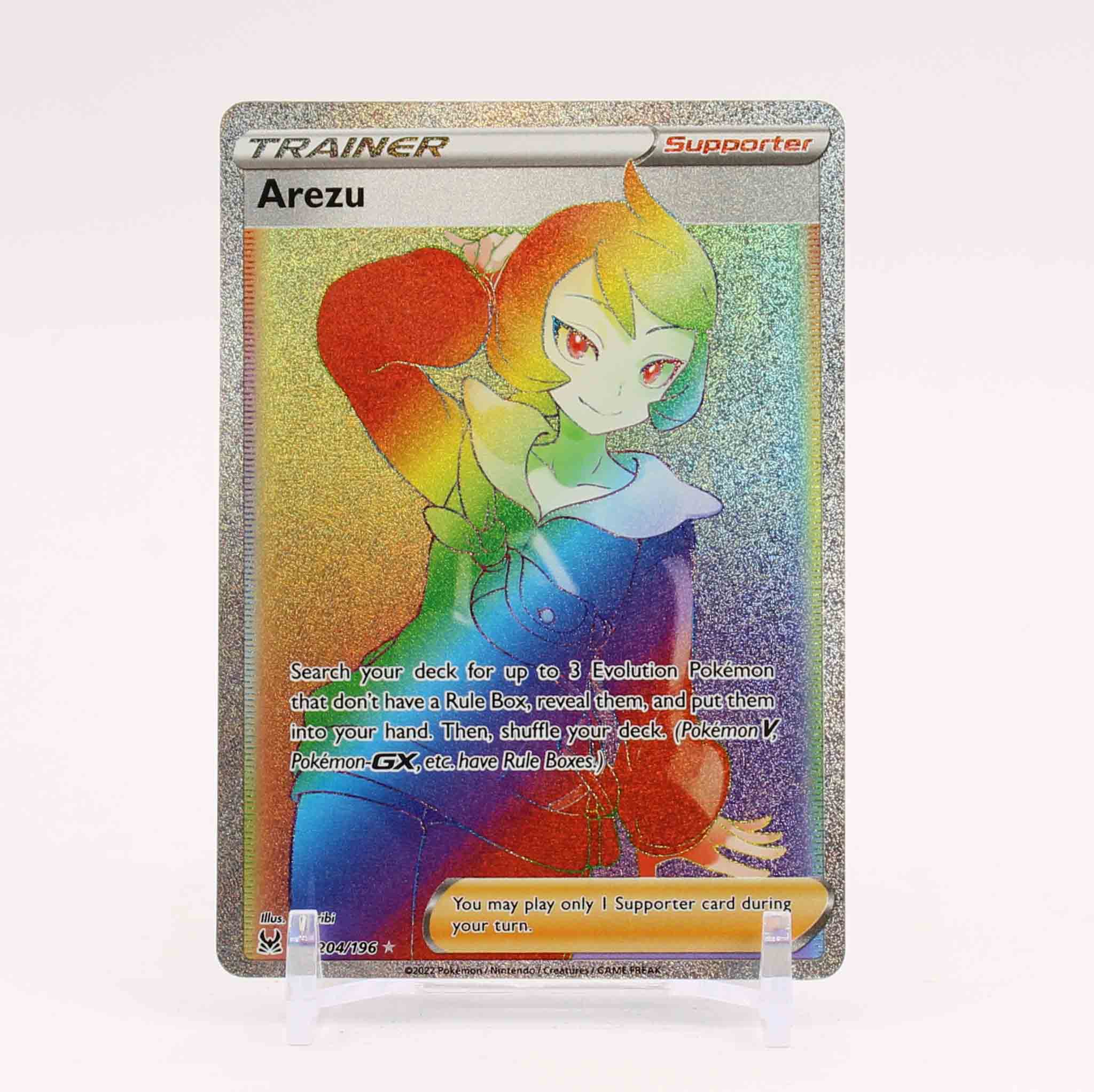 Arezu - 204/196 Lost Origin Rainbow Trainer - NM/MINT