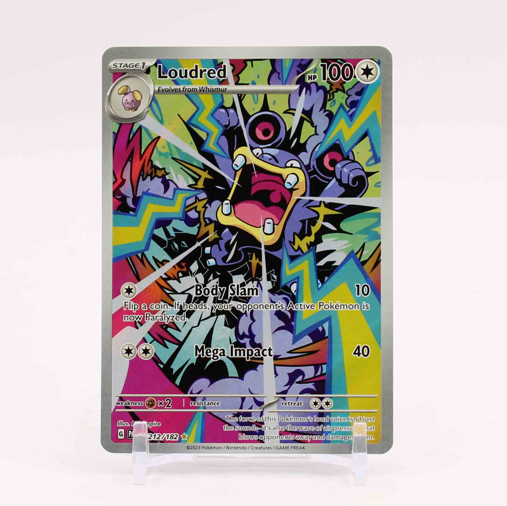 Loudred - 212/182 Paradox Rift Illustration Rare Pokemon - NM/MINT