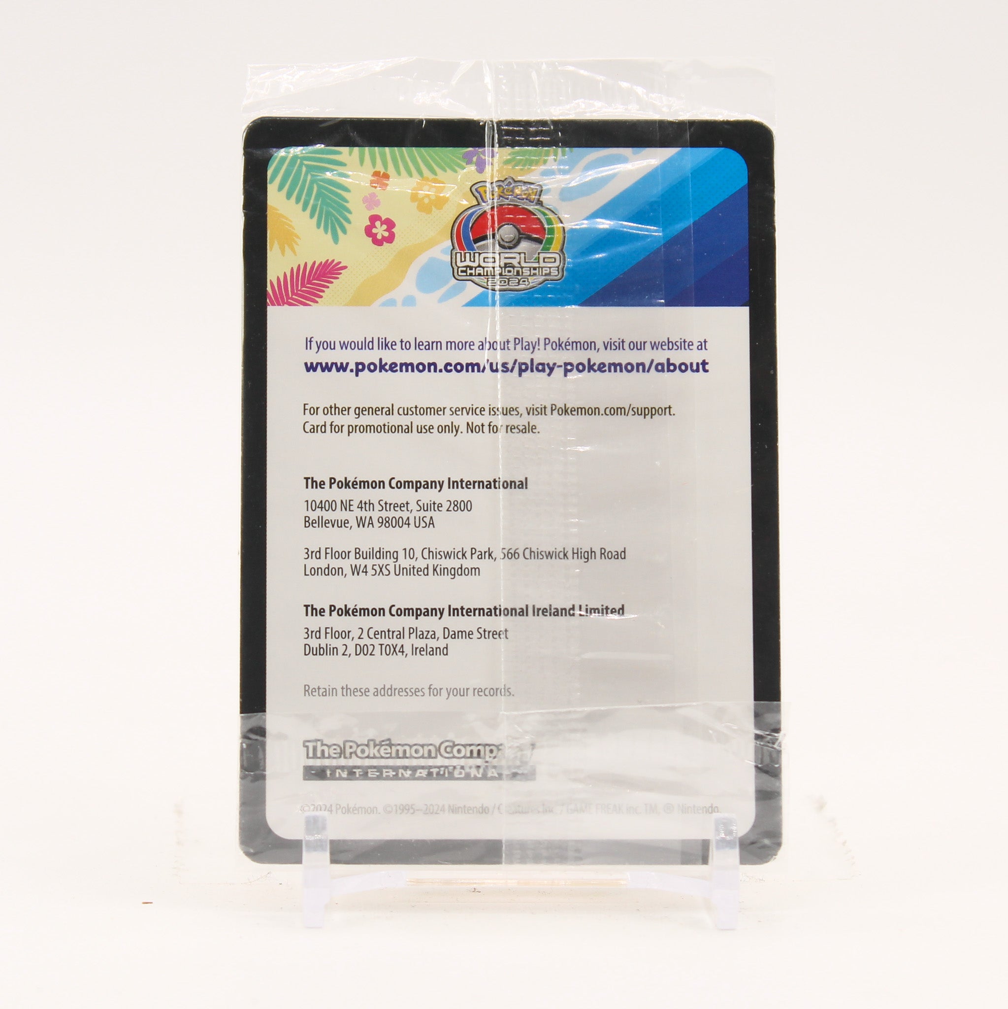 Pikachu - SVP190 SEALED 2024 World Championships Promo Pokemon - NM/MINT