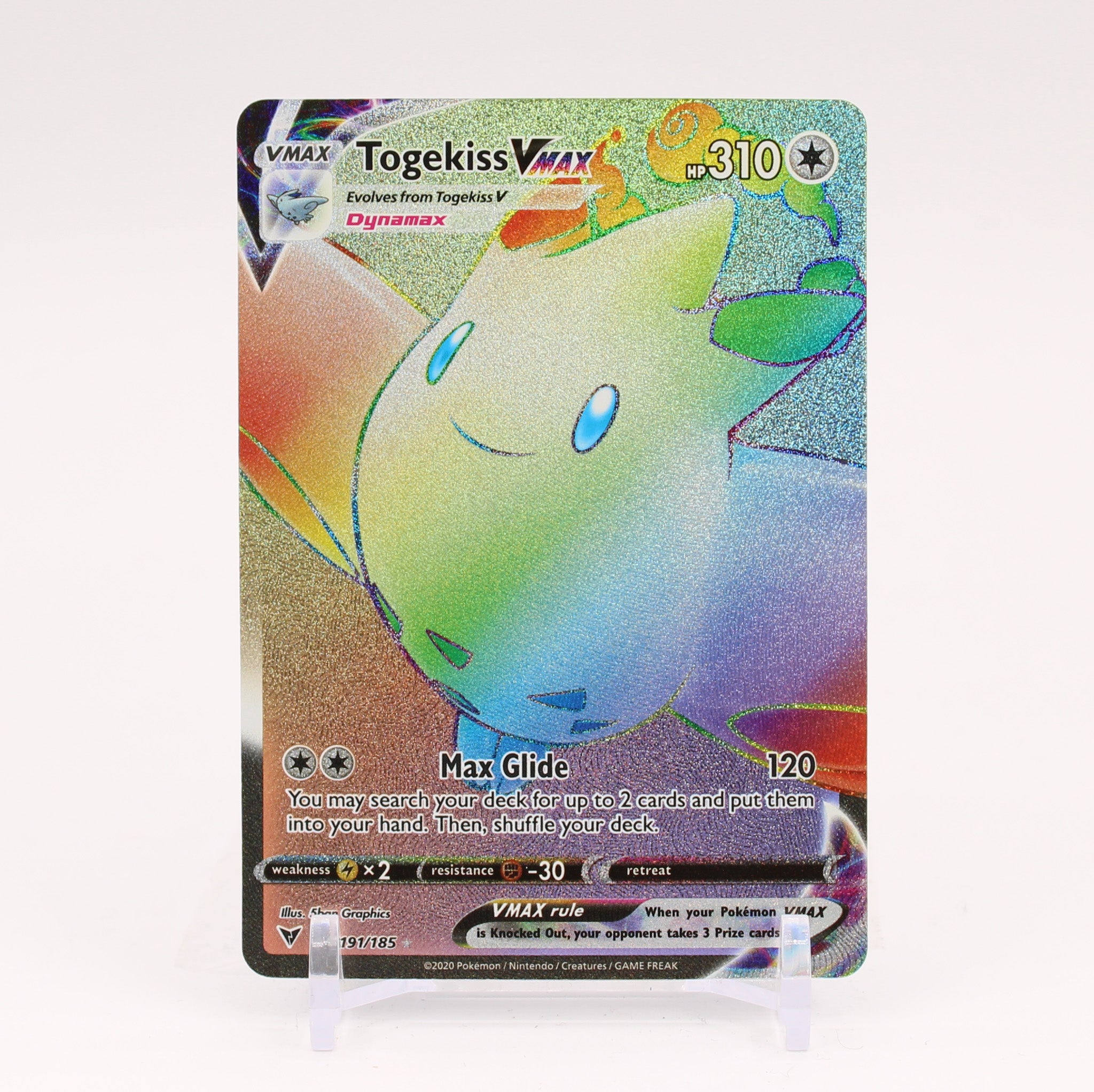 Togekiss Vmax - 191/185 Vivid Voltage Rainbow Pokemon - NM/MINT