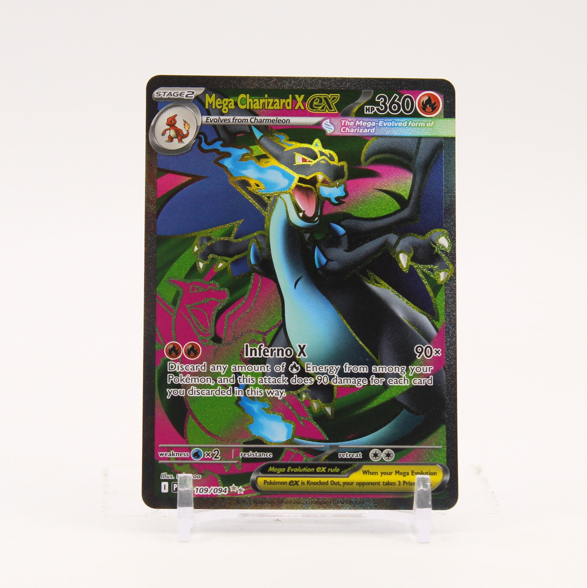 Mega Charizard X ex - 109/094 Phantasmal Flames Full Art Pokemon - NM/MINT