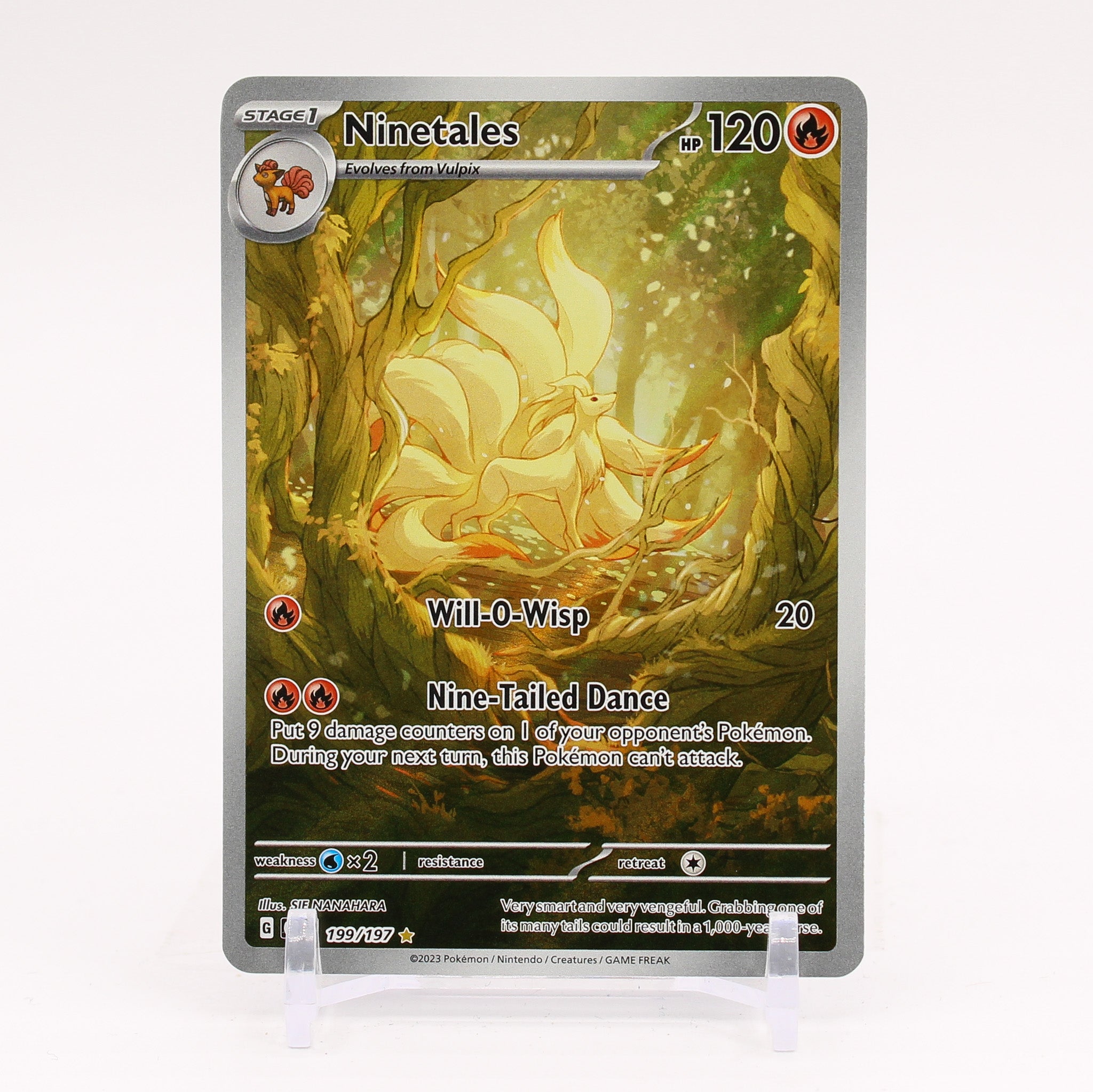 Ninetales - 199/197 Obsidian Flames Illustration Rare Pokemon - NM/MINT