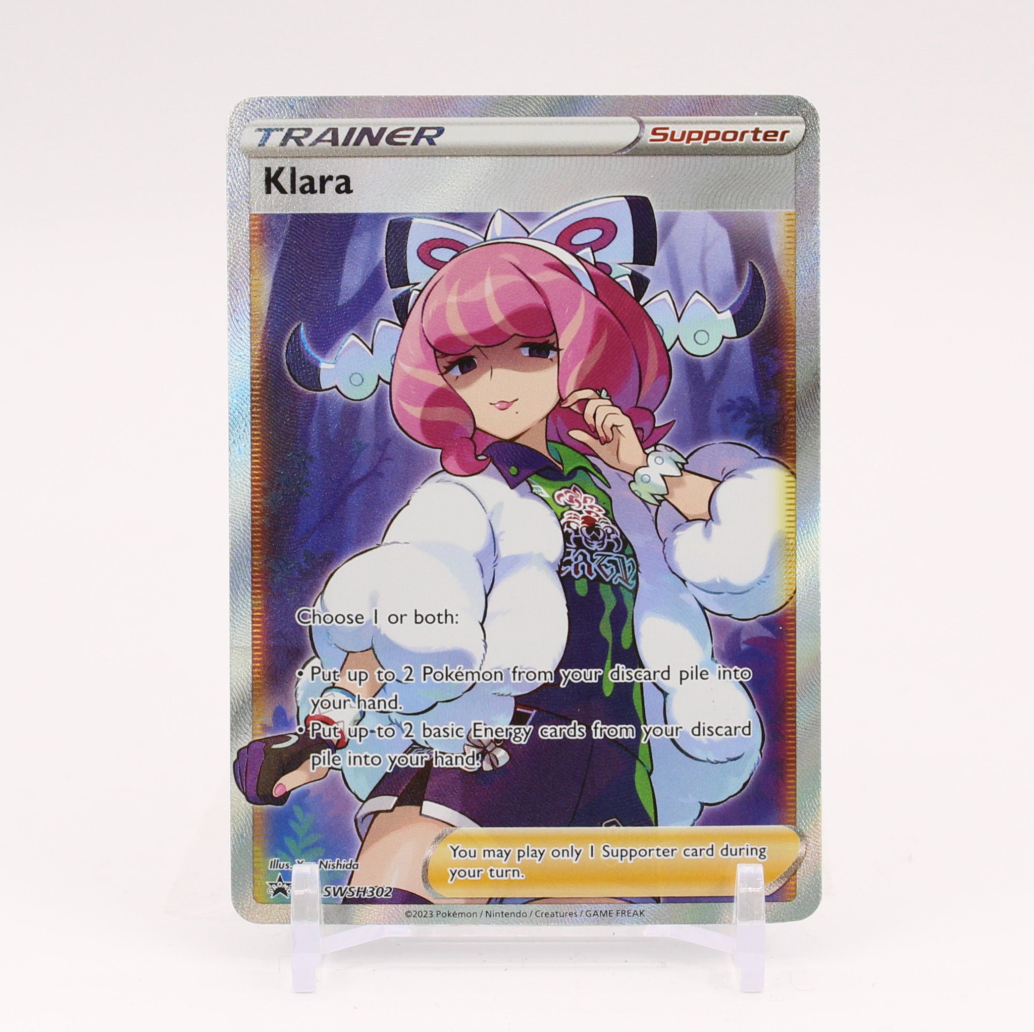Klara - SWSH302 Black Star Promo Full Art Trainer - NM/MINT