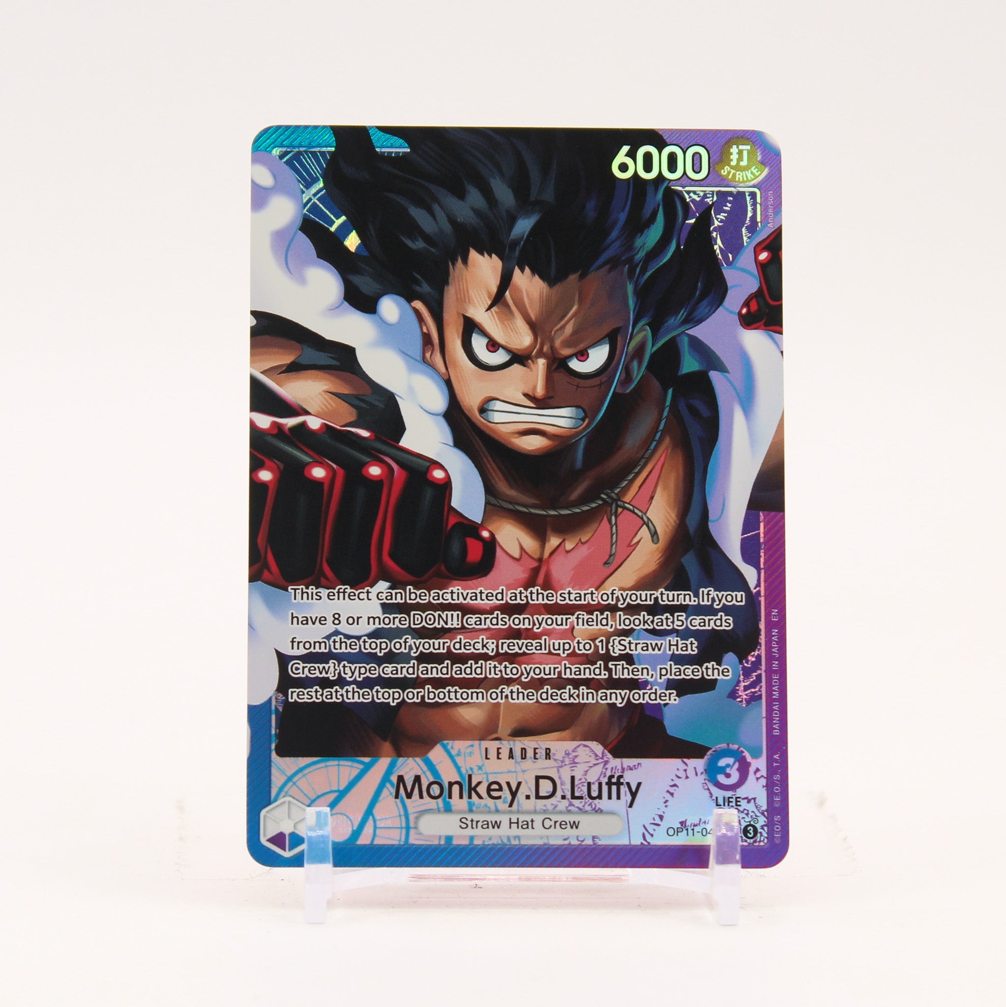 Monkey.D.Luffy Alternate Art - OP11-040 A Fist of Divine Speed L One Piece - NM/MINT