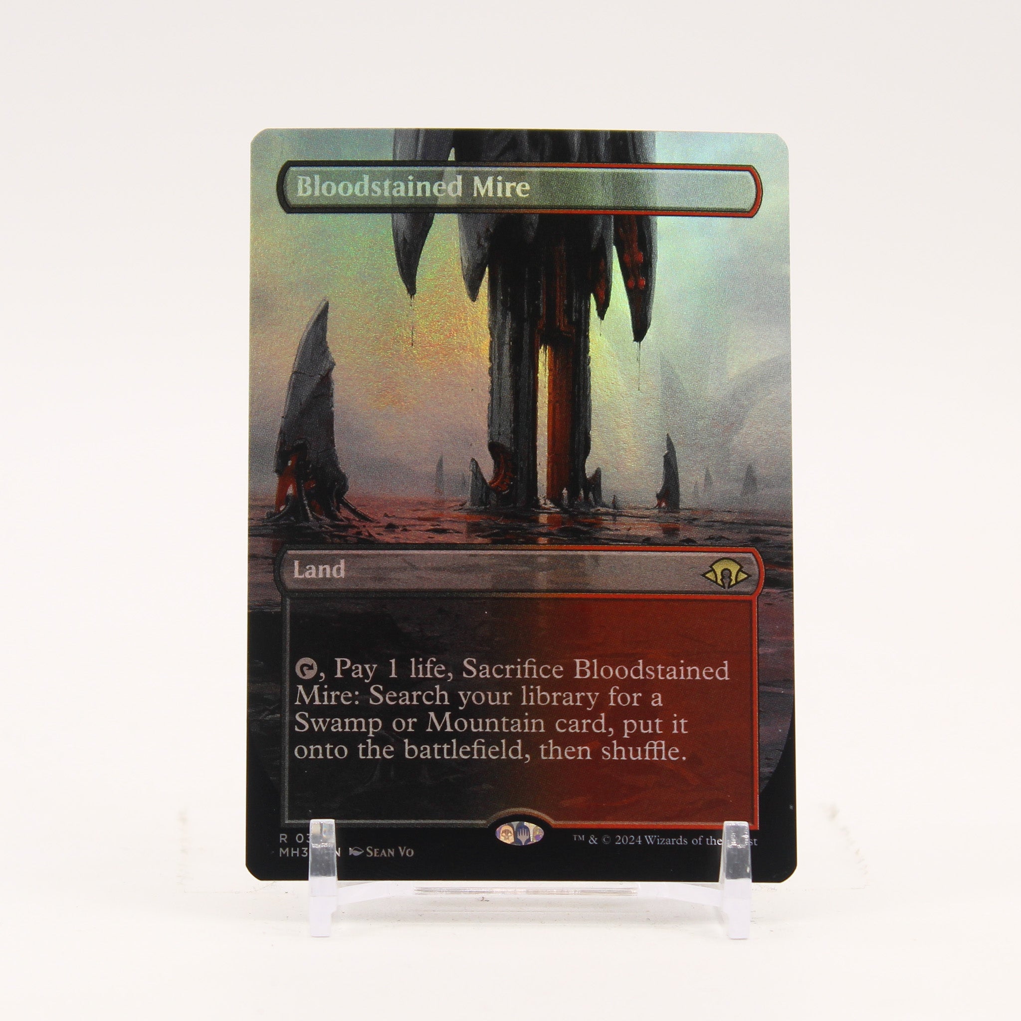 Bloodstained Mire Borderless - 352 Modern Horizons 3 Rare FOIL Magic - NM