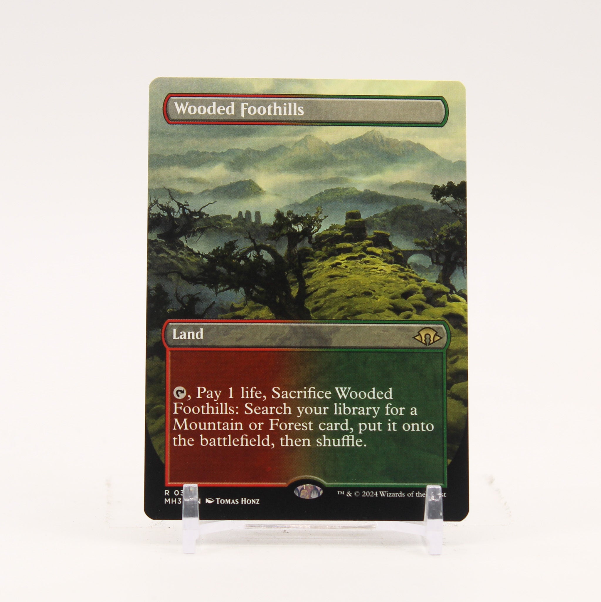 Wooded Foothills Borderless - 361 Modern Horizons 3 Rare Magic - NM