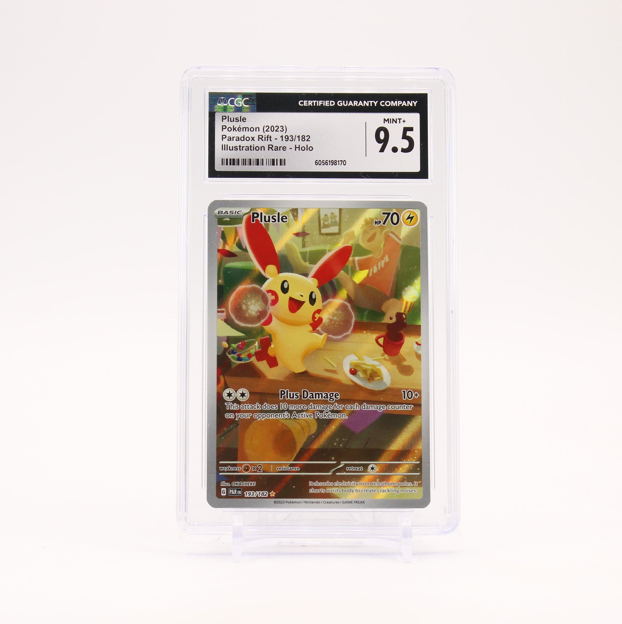 Plusle - 193/182 CGC 9.5 Paradox Rift Illustration Rare Pokemon - MINT+