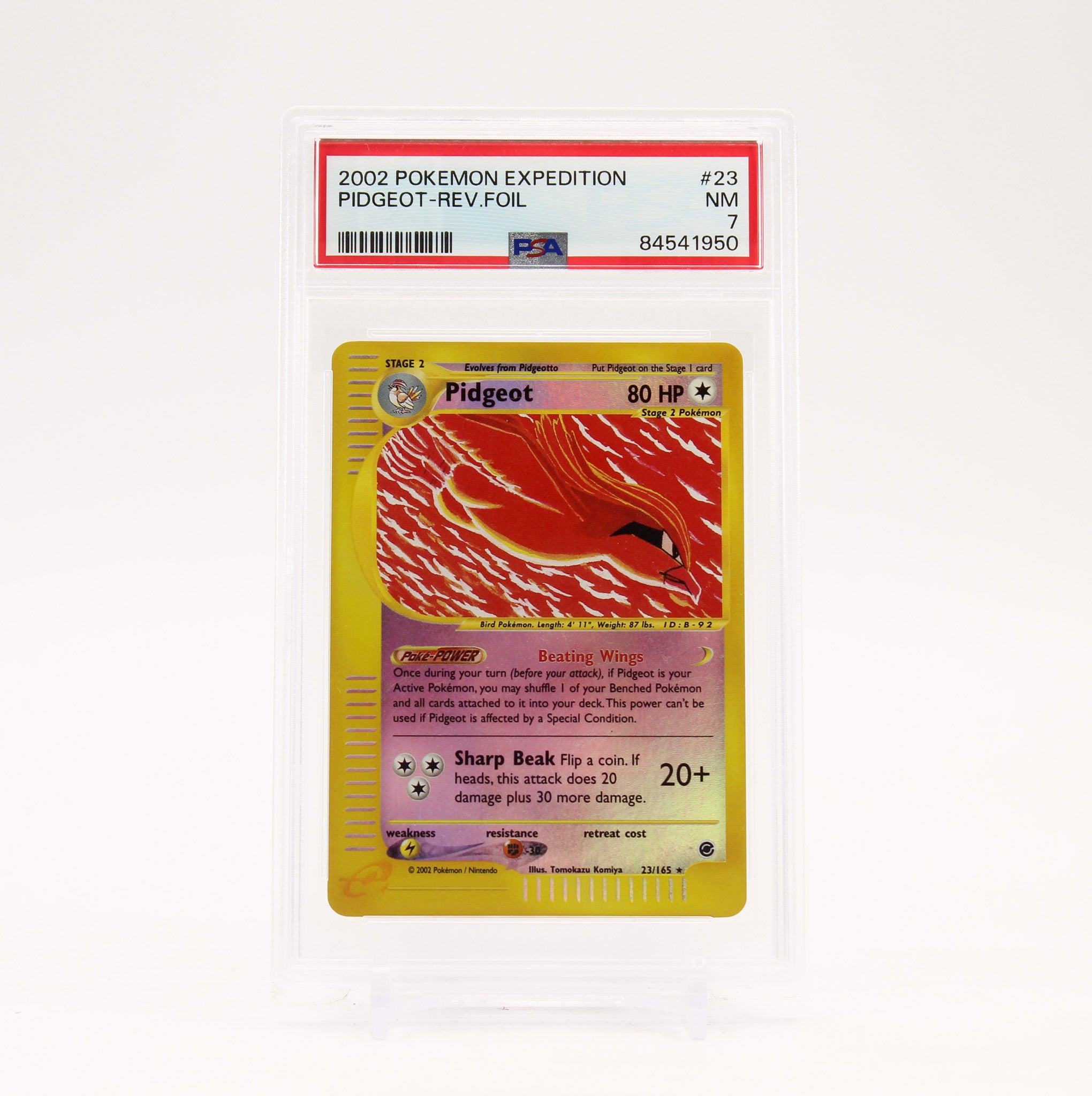 Pidgeot - 23/165 PSA 7 Expedition e-Reader Reverse Holo Rare Pokemon - NM