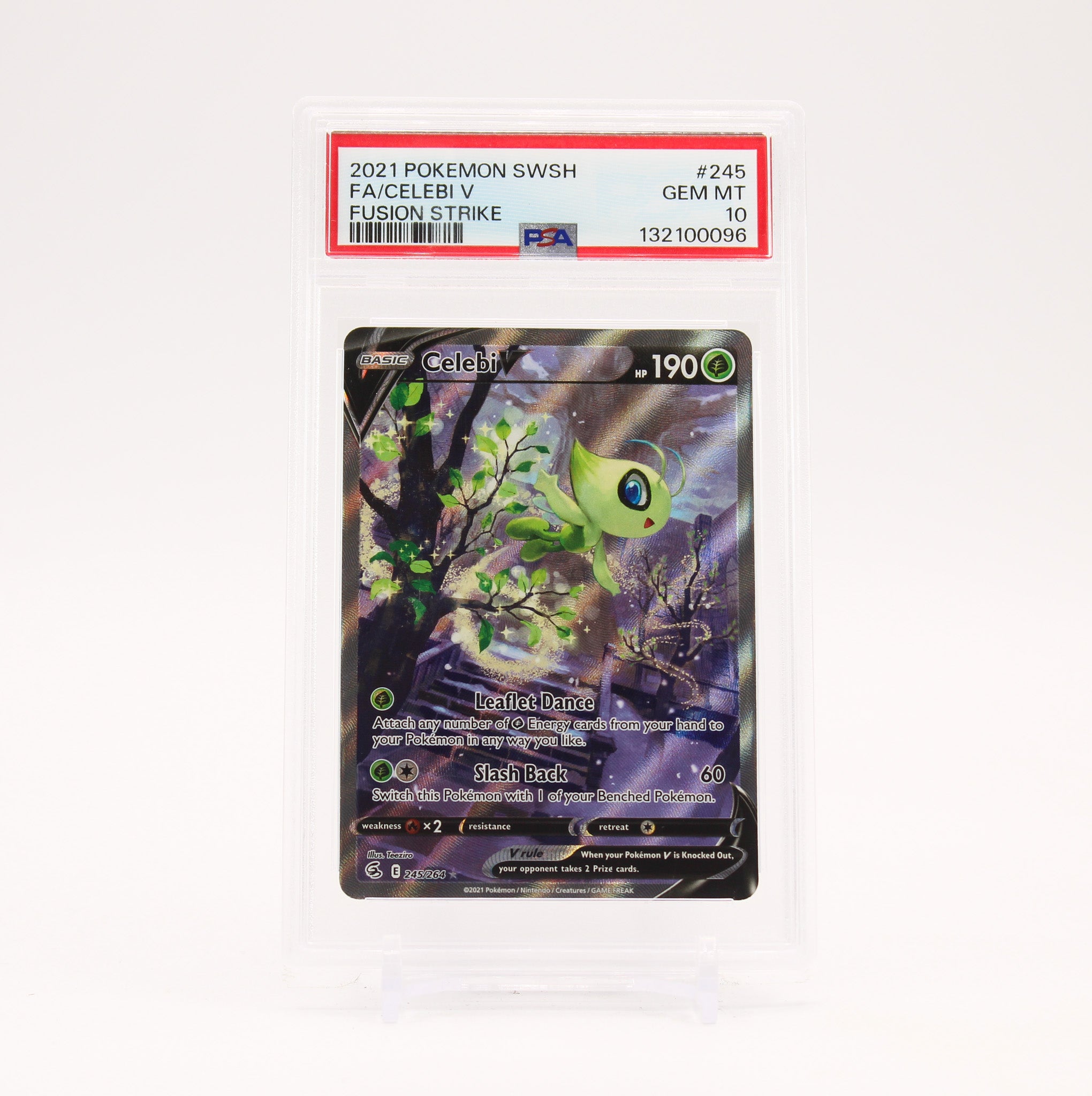Celebi V - 245/264 PSA 10 Fusion Strike Alternate Art Pokemon - GEM MT