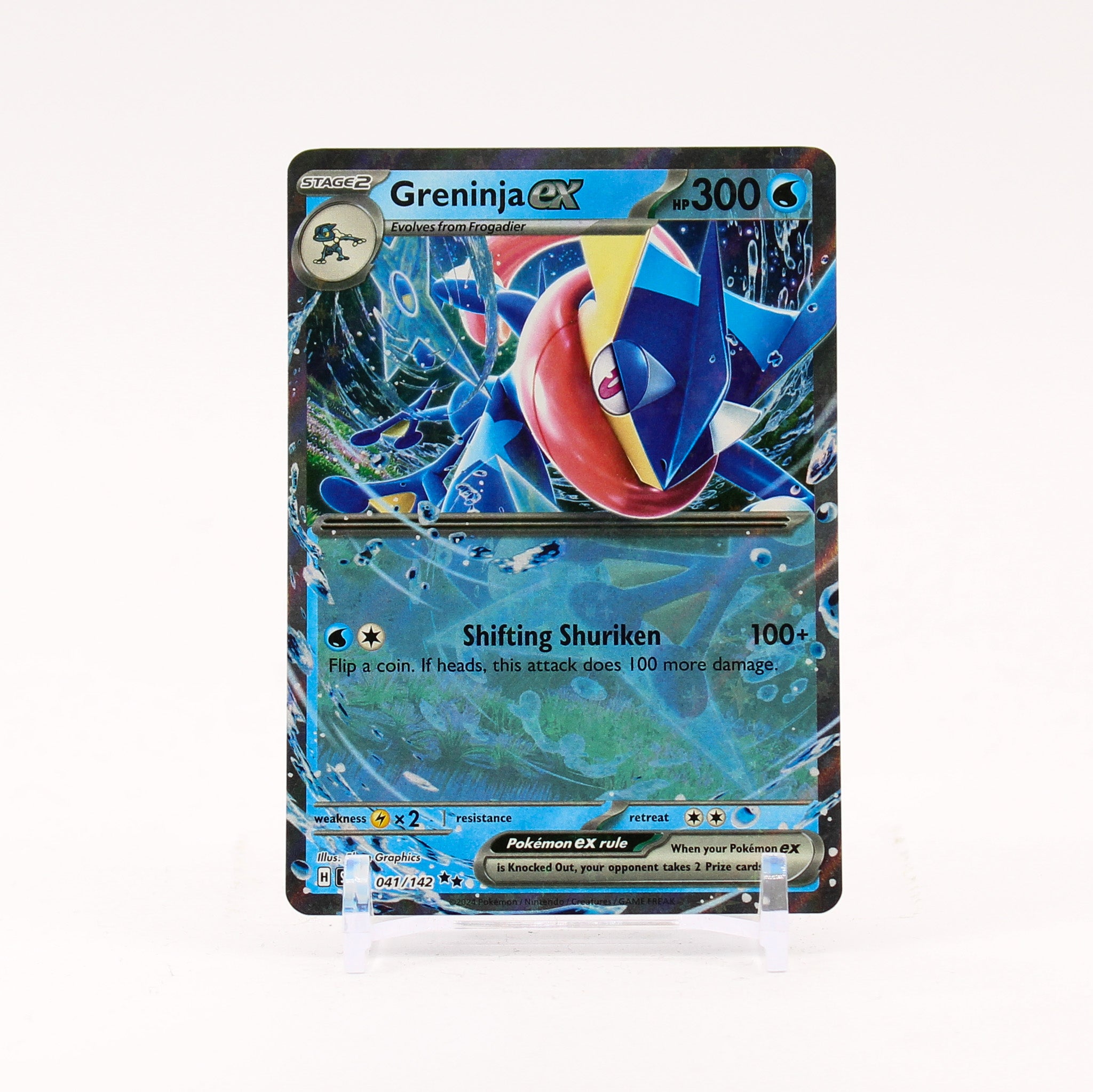 Greninja ex - 041/142 Stellar Crown Double Rare Pokemon -	NM/MINT