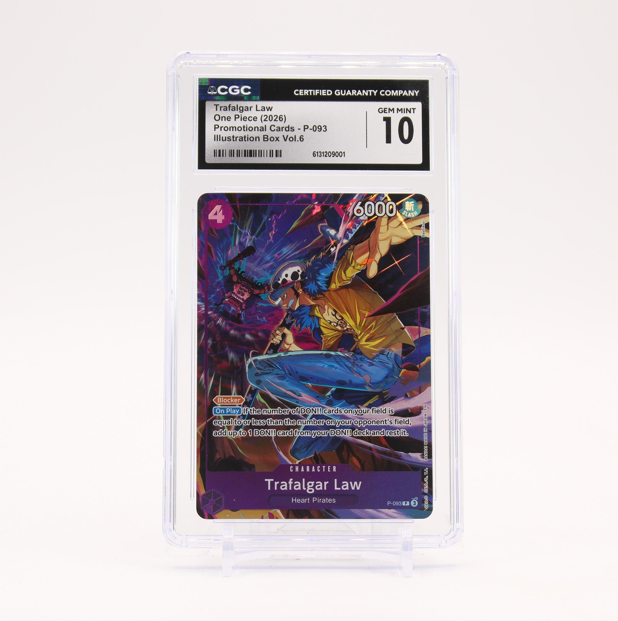 Trafalgar Law - P-093 CGC 10 Illustration Box Promo One Piece - GEM MT
