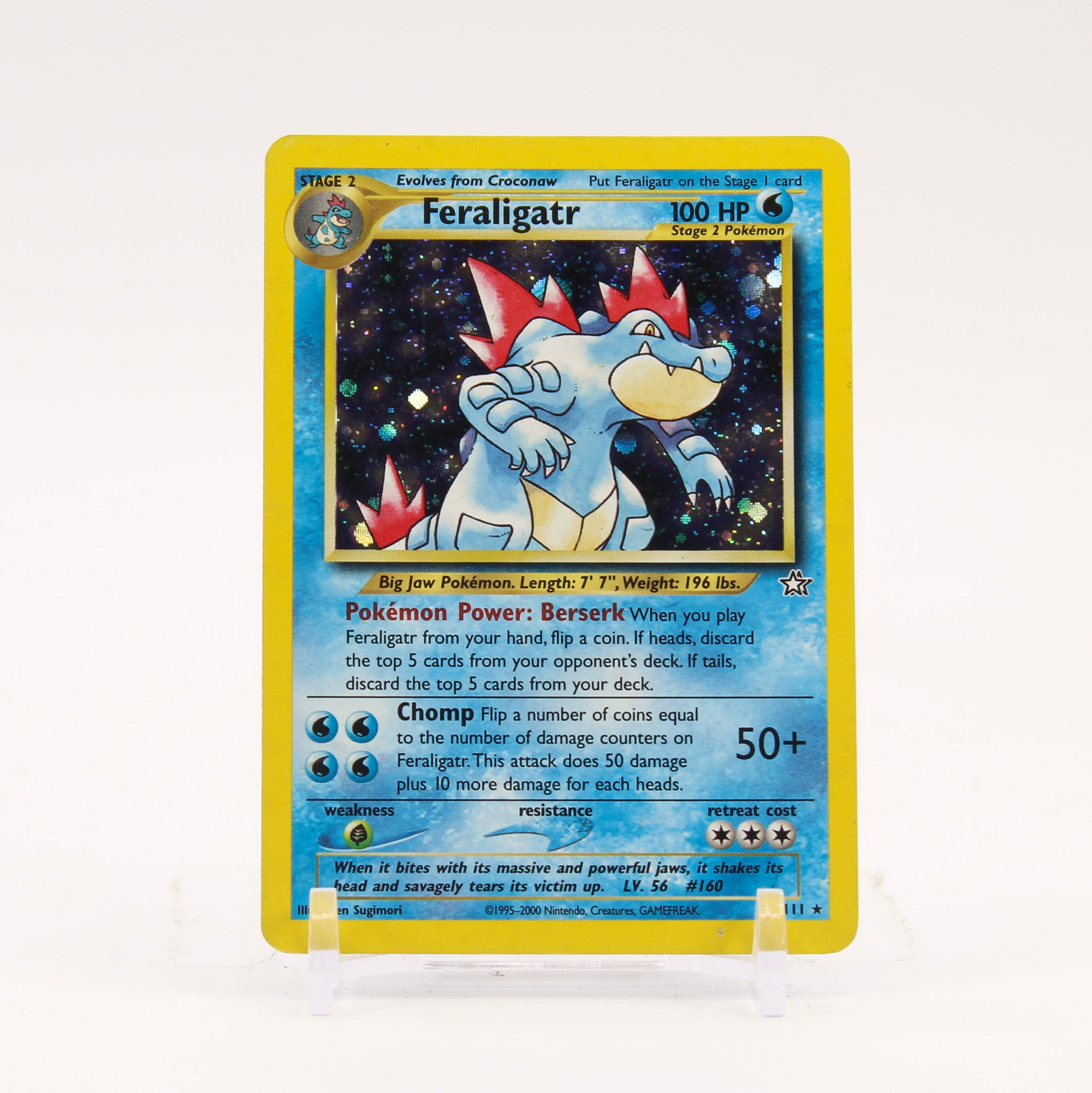 Feraligatr - 4/111 Neo Genesis Unlimited Holo Rare Pokemon - MP
