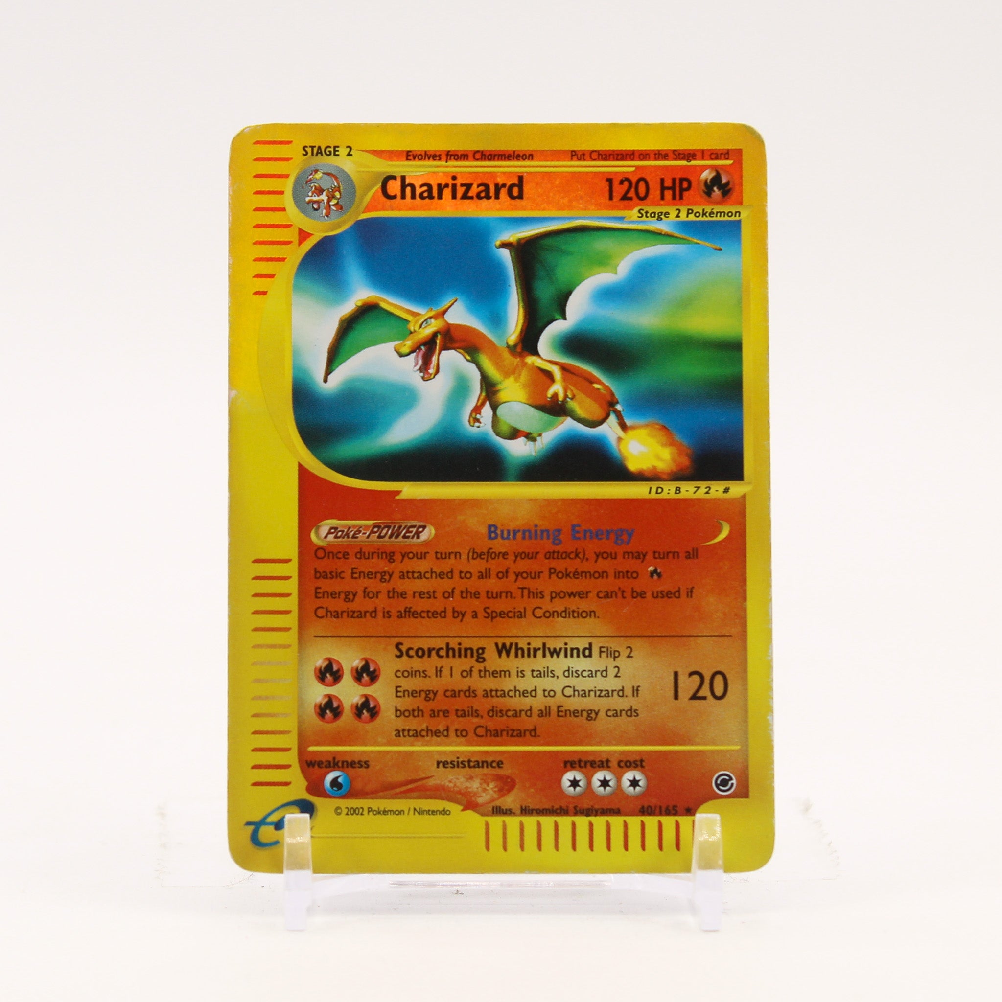 Charizard - 40/165 Expedition e-Reader Reverse Holo Rare Pokemon - MP/HP
