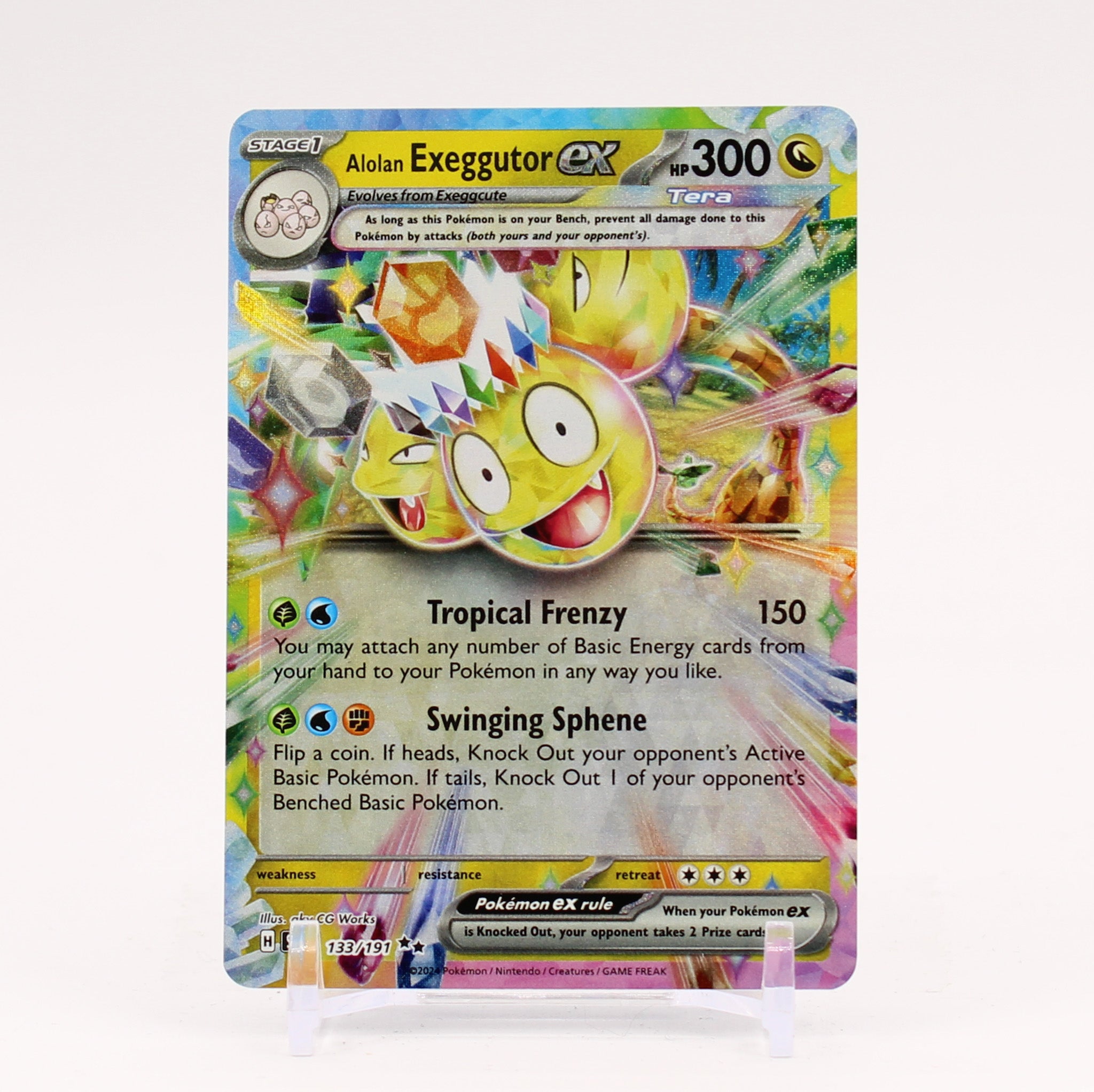 Alolan Exeggutor ex - 133/191 Surging Sparks Double Rare Pokemon - NM/MINT