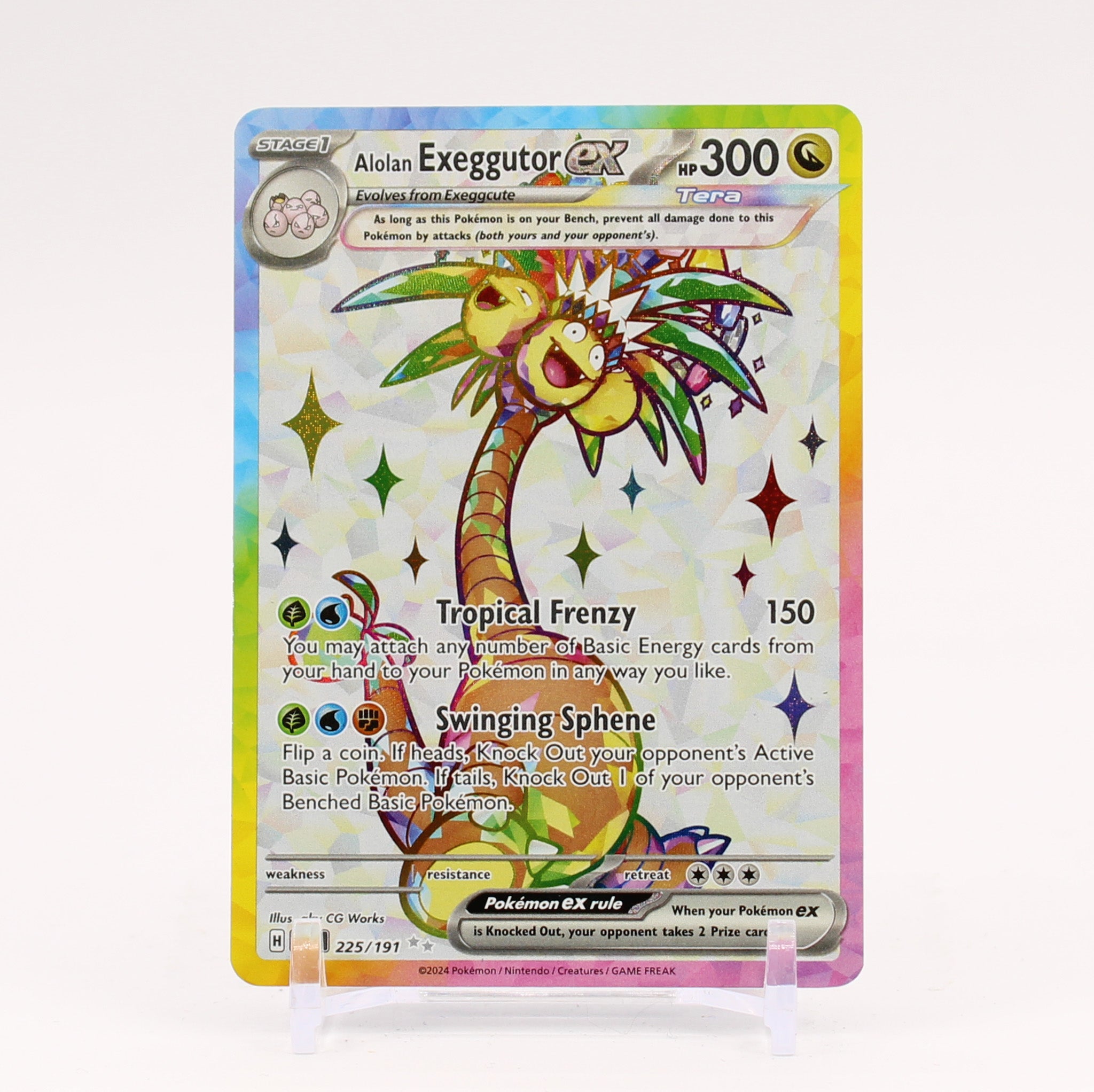 Alolan Exeggutor ex - 225/191 Surging Sparks Full Art Pokemon - NM/MINT