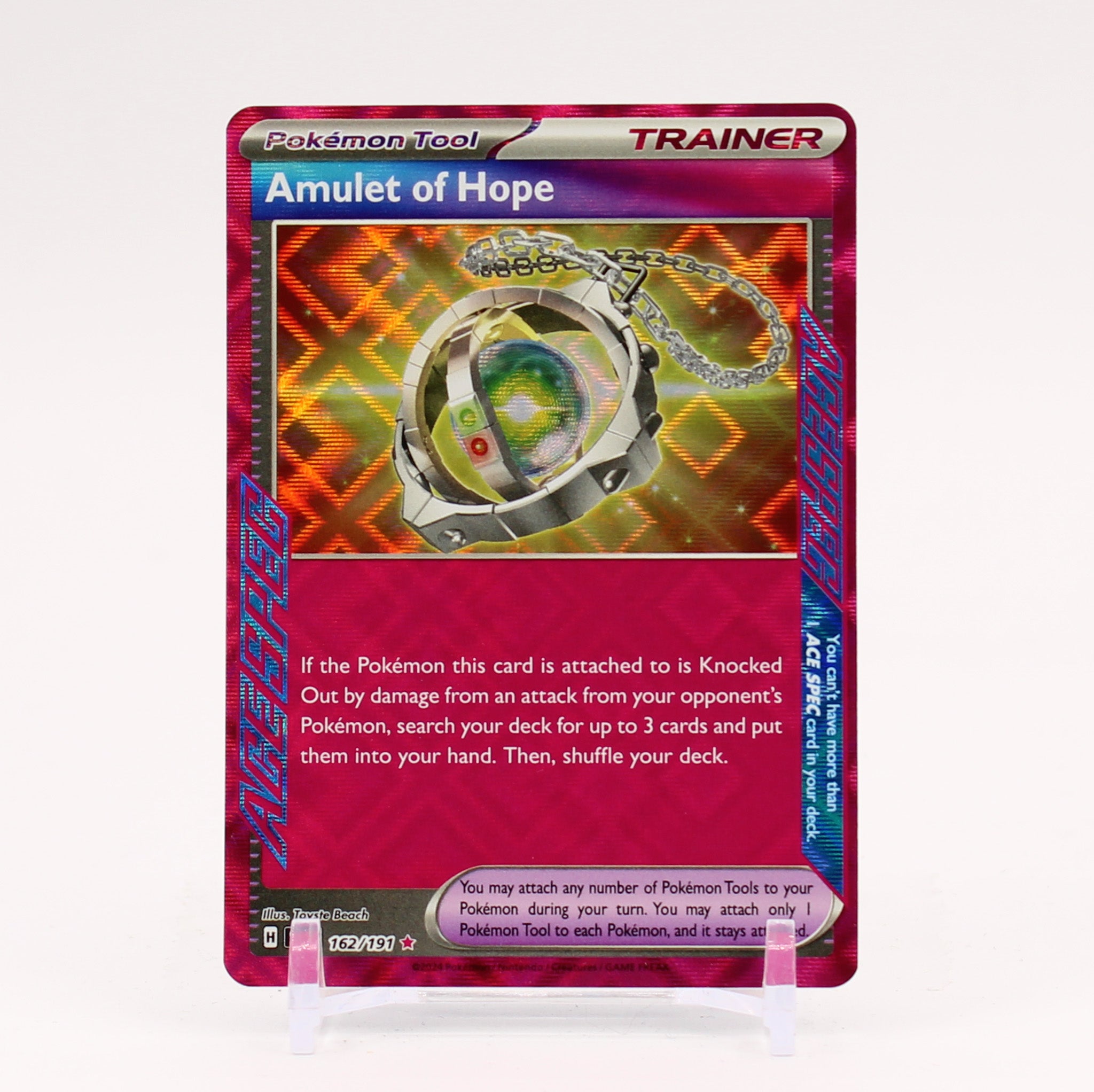 Amulet Of Hope - 162/191 Surging Sparks ACESPEC Holo Rare Trainer - NM/MINT