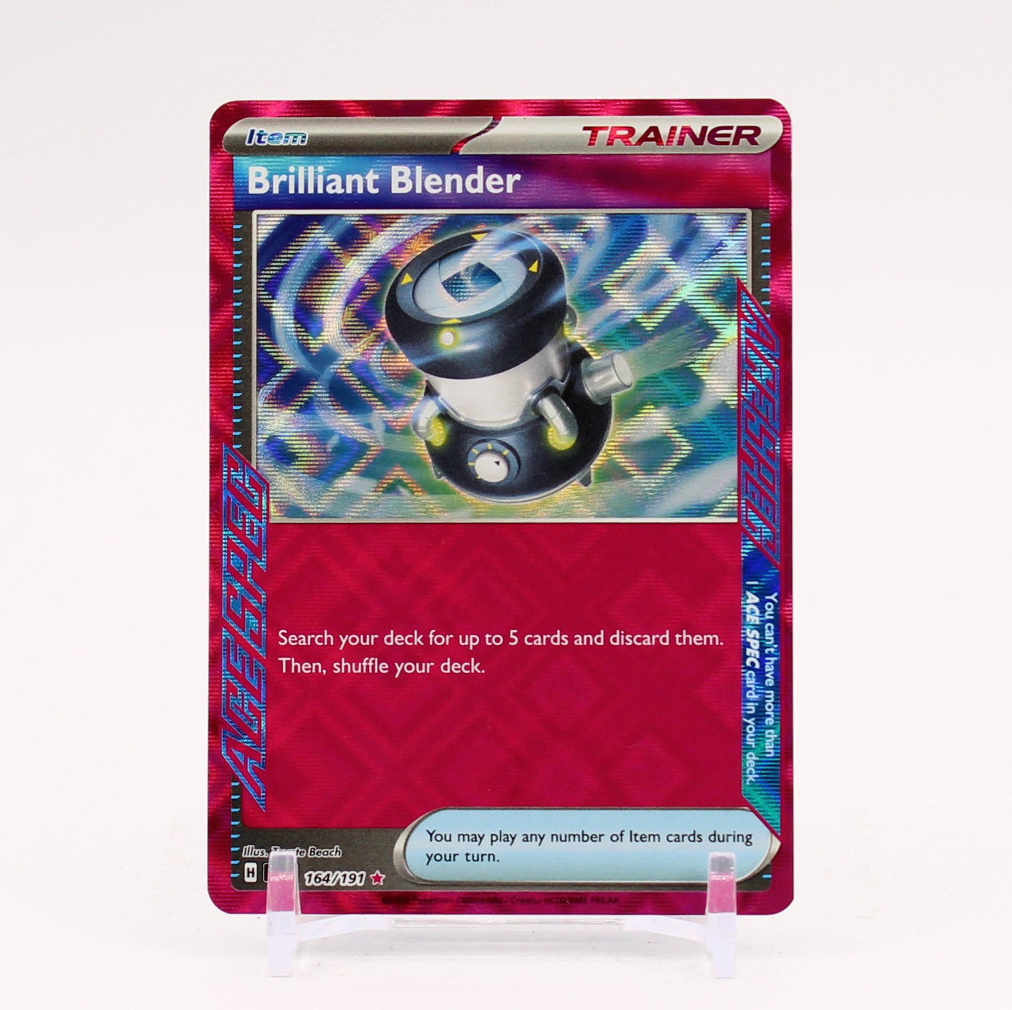 Brilliant Blender - 164/191 Surging Sparks ACESPEC Holo Rare Trainer - NM/MINT