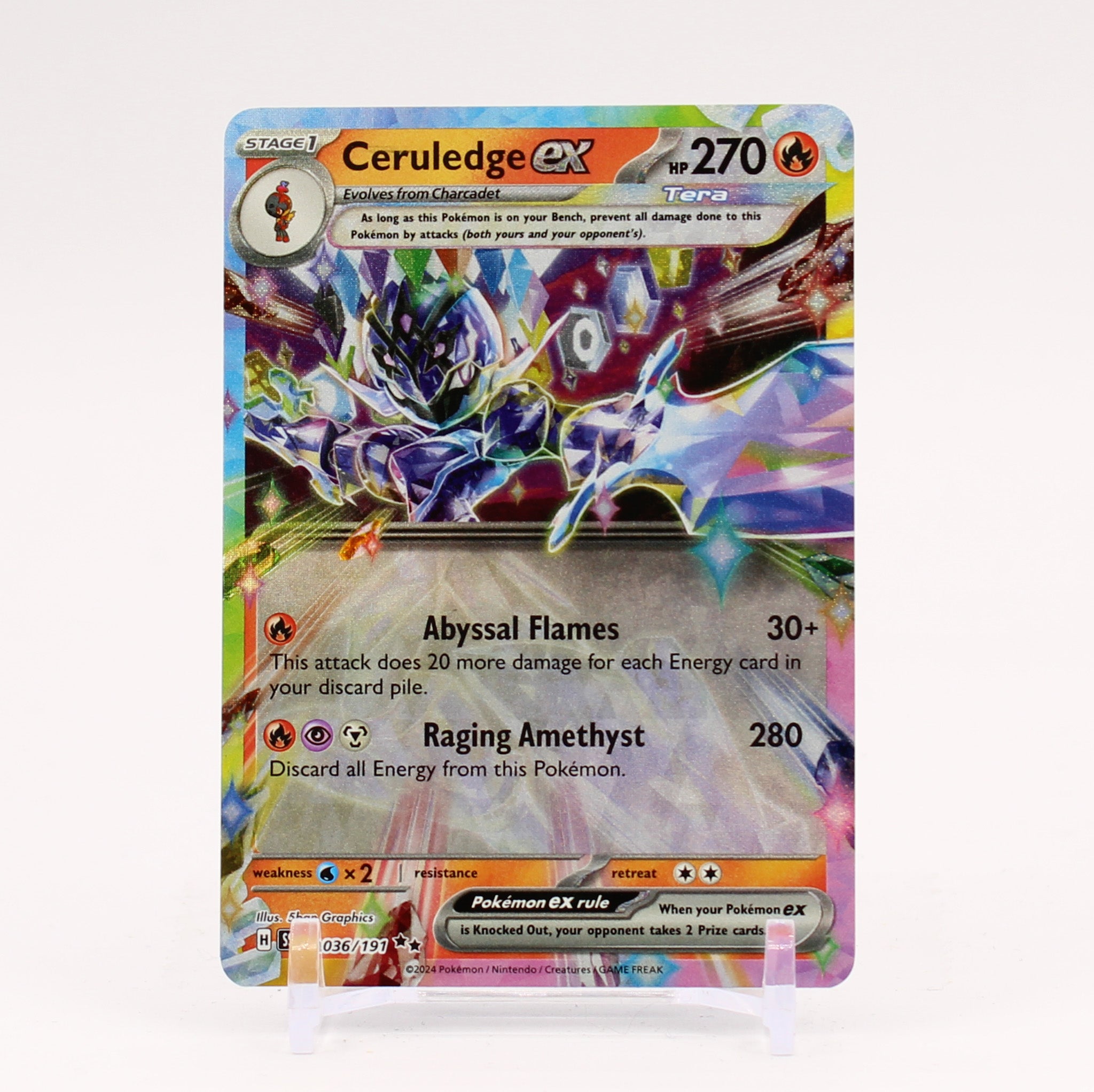 Ceruledge ex - 036/191 Surging Sparks Double Rare Pokemon - NM/MINT