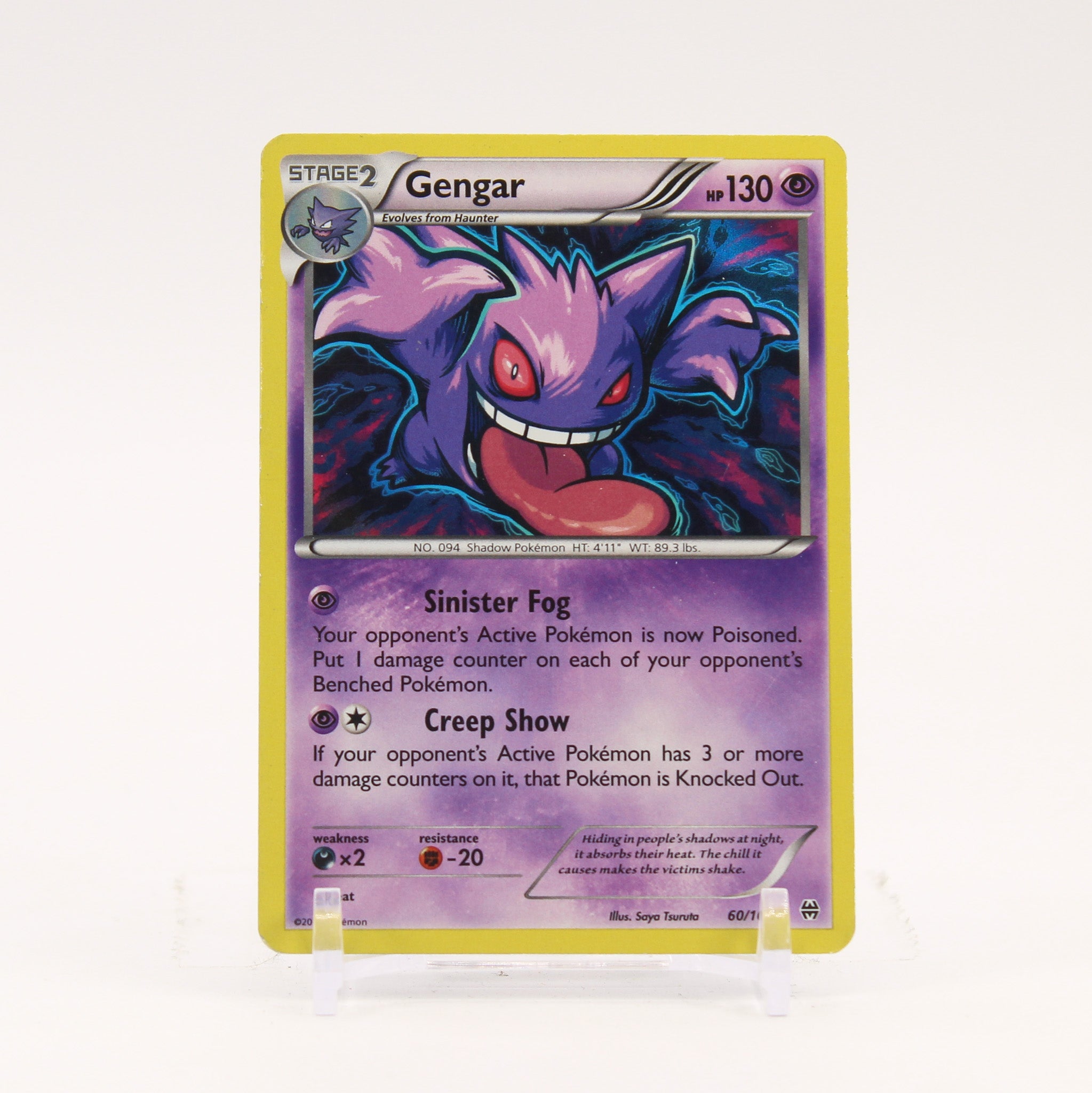 Gengar - 60/162 BREAKthrough Holo Rare Pokemon - MP