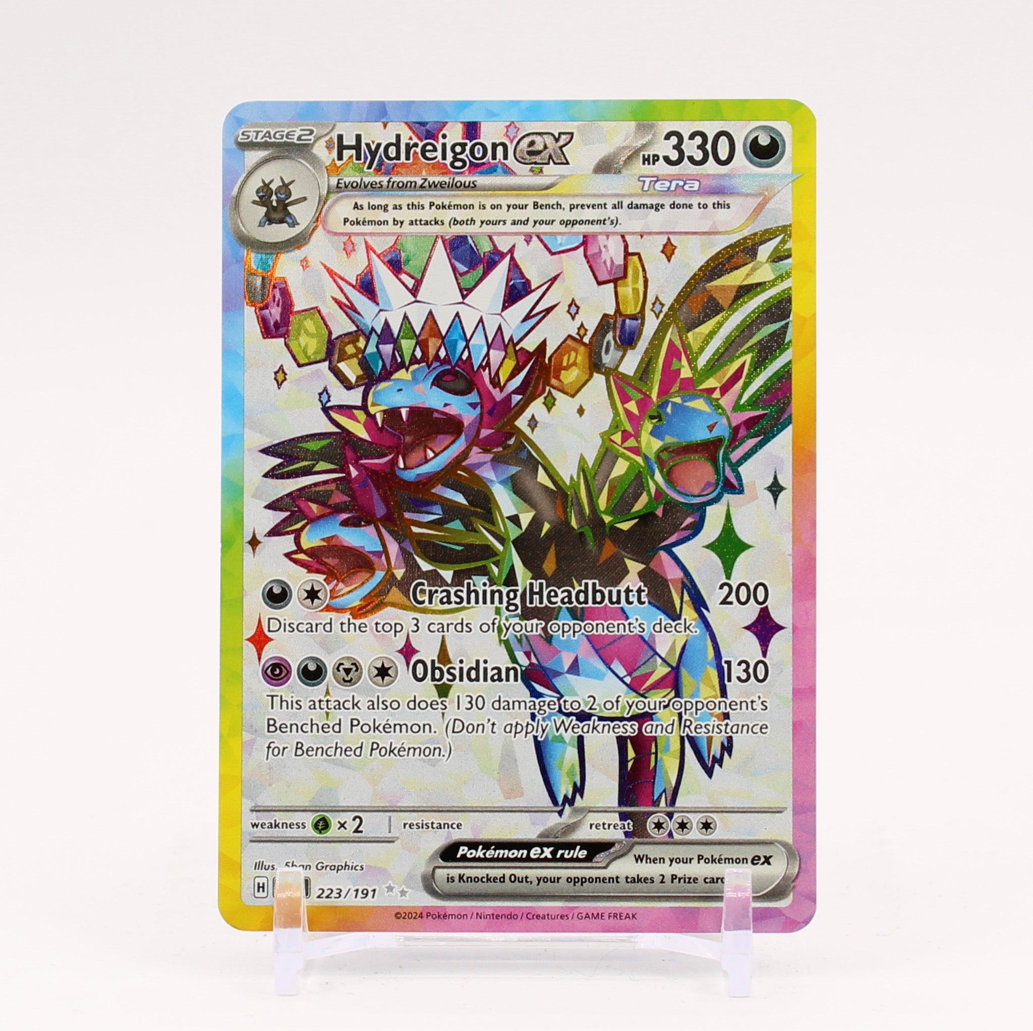 Hydreigon ex - 223/191 Surging Sparks Full Art Pokemon - NM/MINT