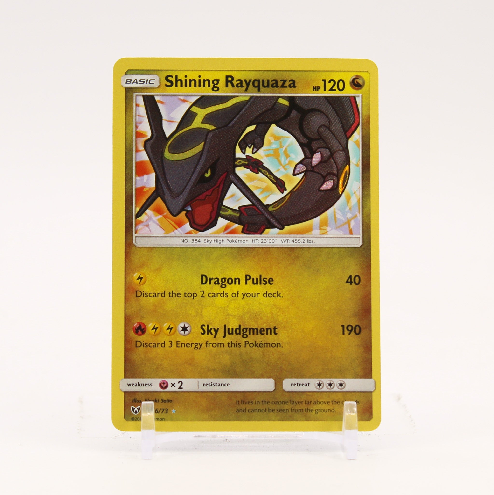 Shining Rayquaza - 56/73 Shining Legends Shiny Holo Rare Pokemon - NM