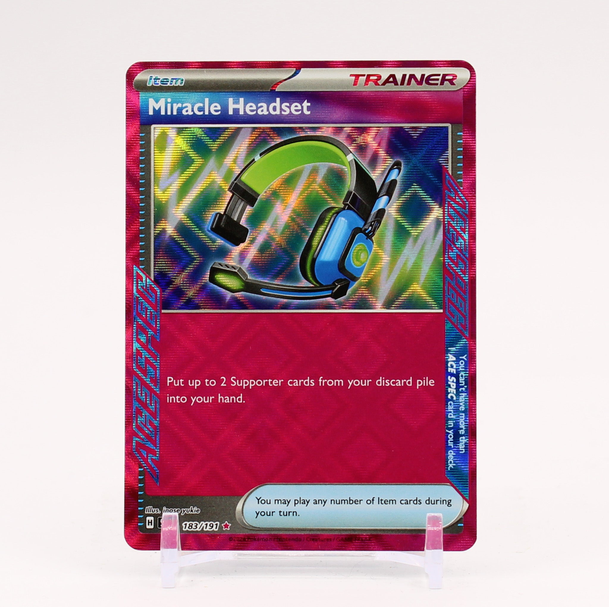 Miracle Headset - 183/191 Surging Sparks ACESPEC Holo Rare Trainer - NM/MINT