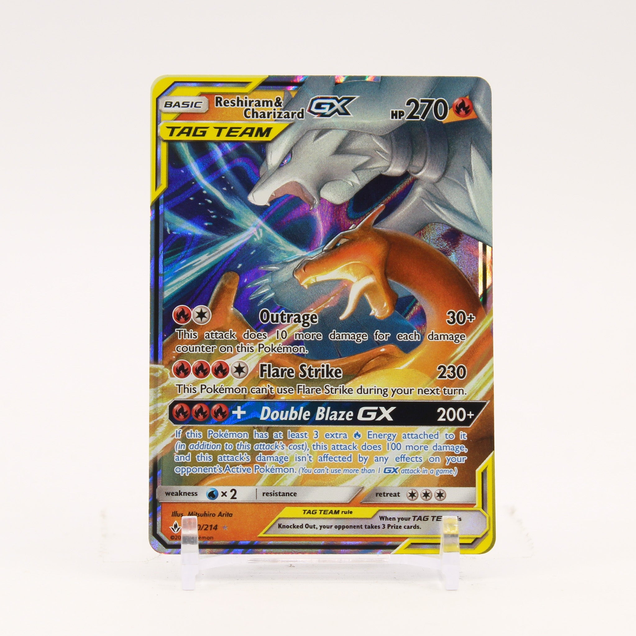 Reshiram & Charizard GX - 20/214 Unbroken Bonds Ultra Rare Pokemon - NM