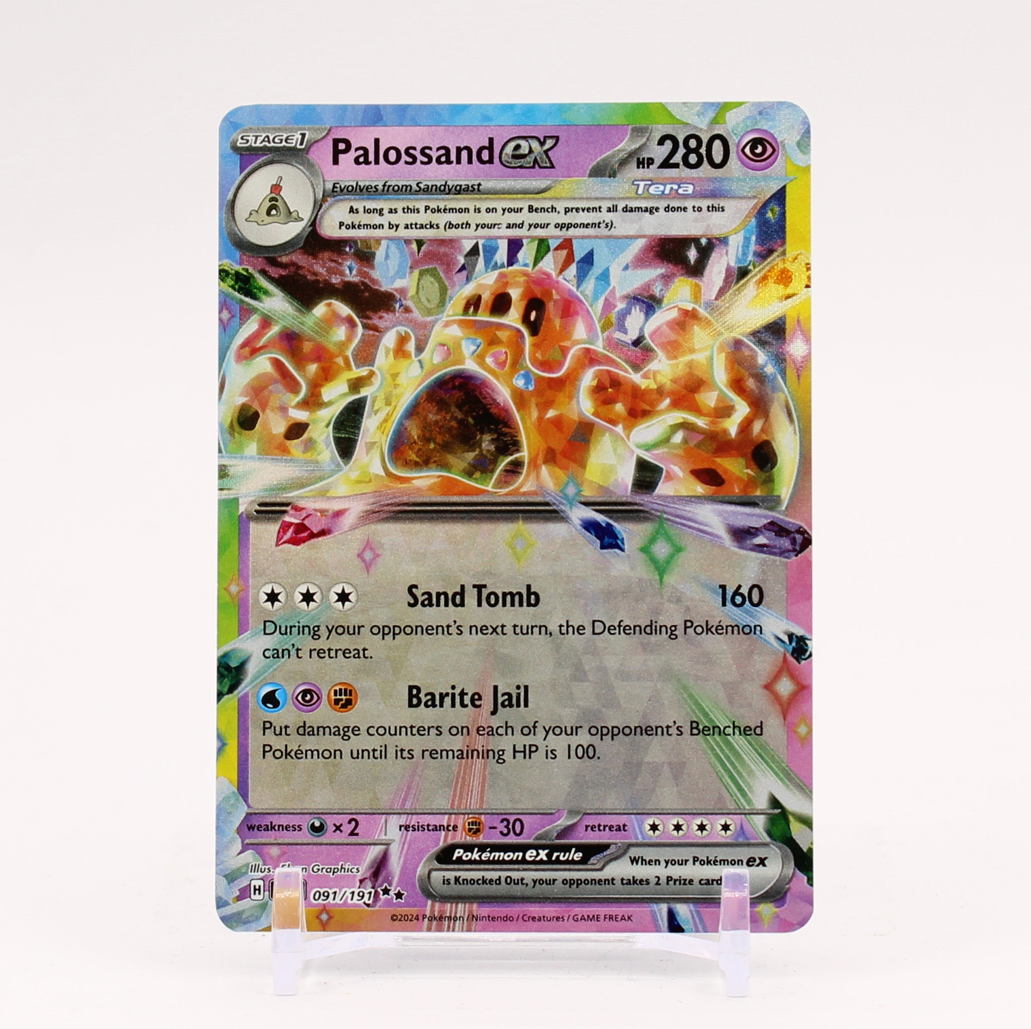 Palossand ex - 091/191 Surging Sparks Double Rare Pokemon - NM/MINT