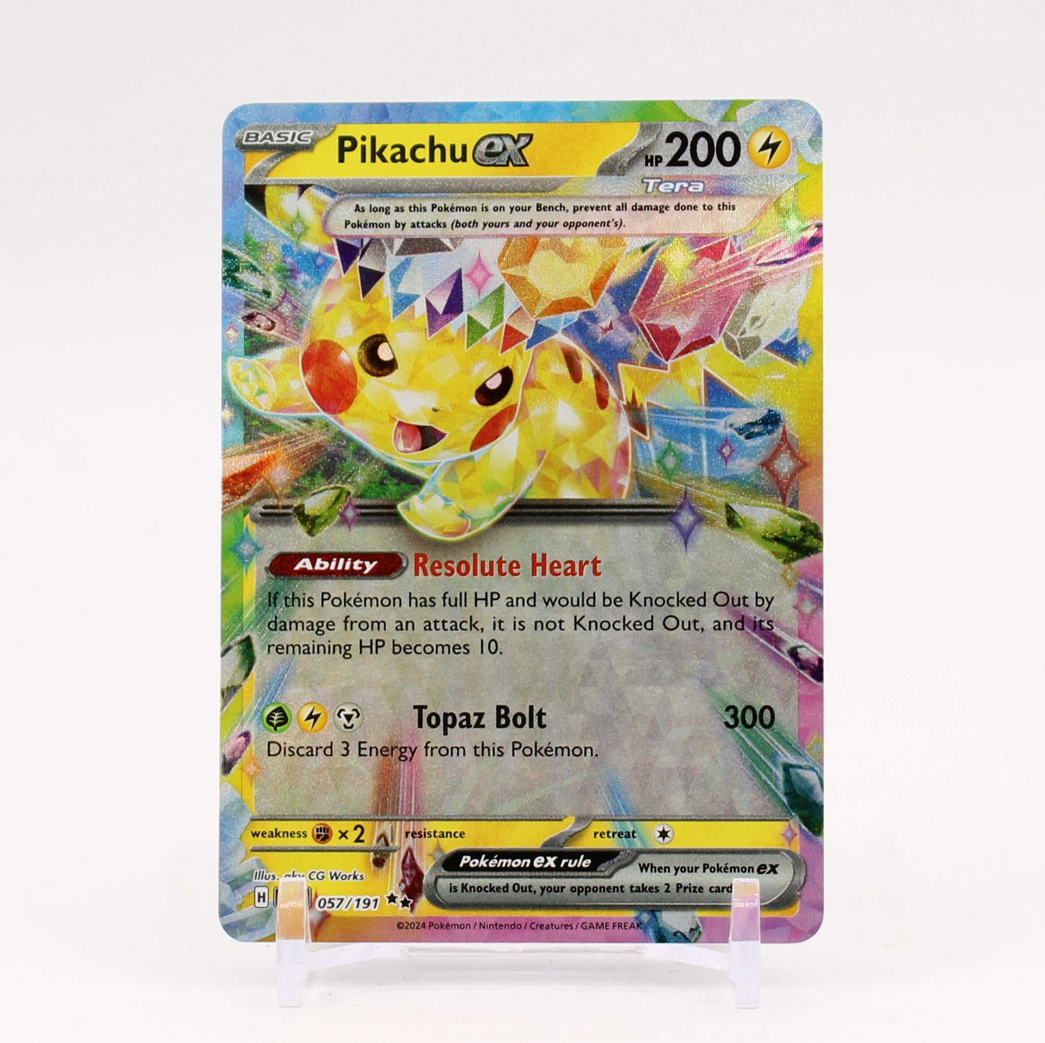 Pikachu ex - 057/191 Surging Sparks Double Rare Pokemon - NM/MINT