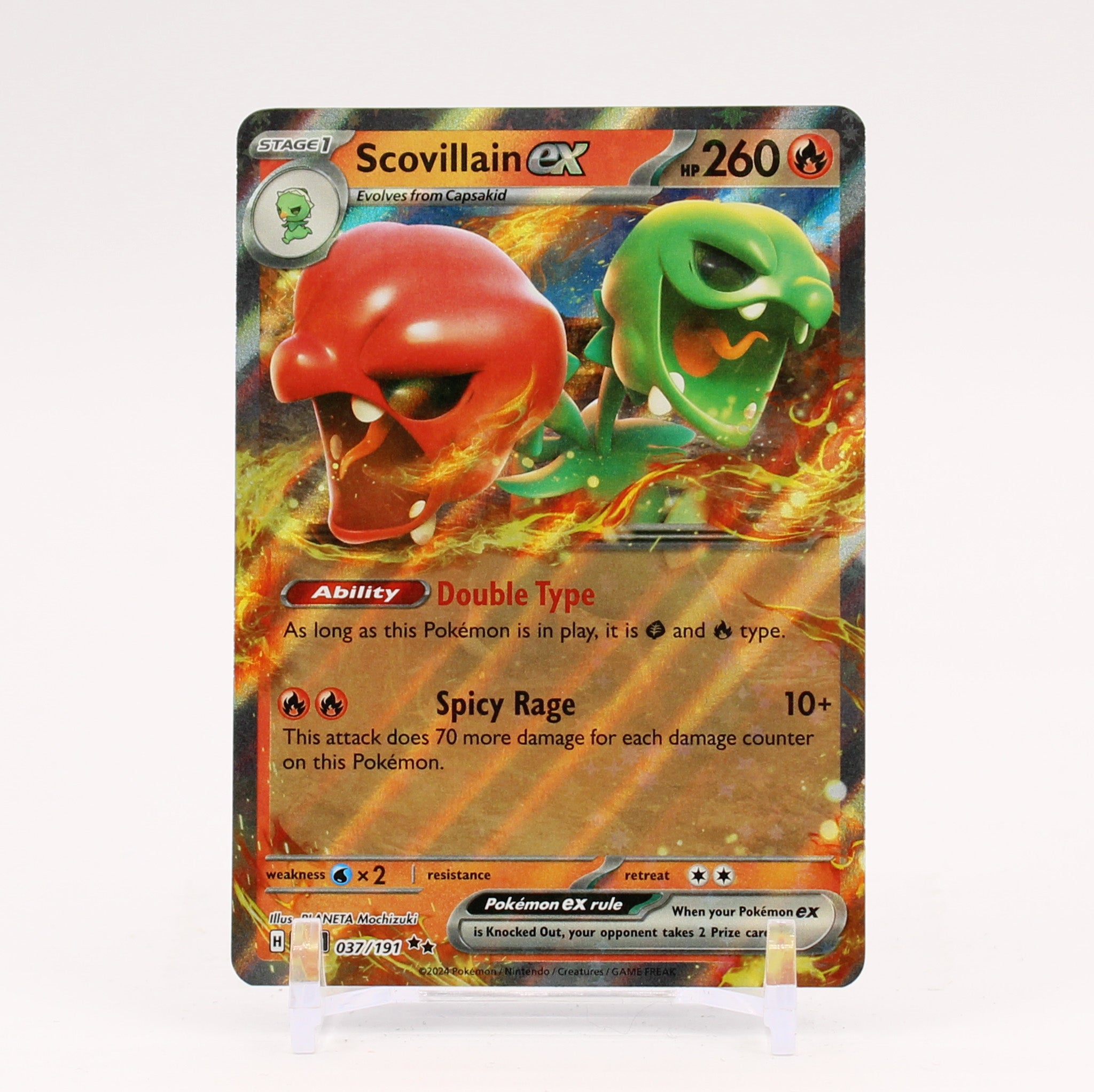 Scovillain ex - 037/191 Surging Sparks Double Rare Pokemon - NM/MINT