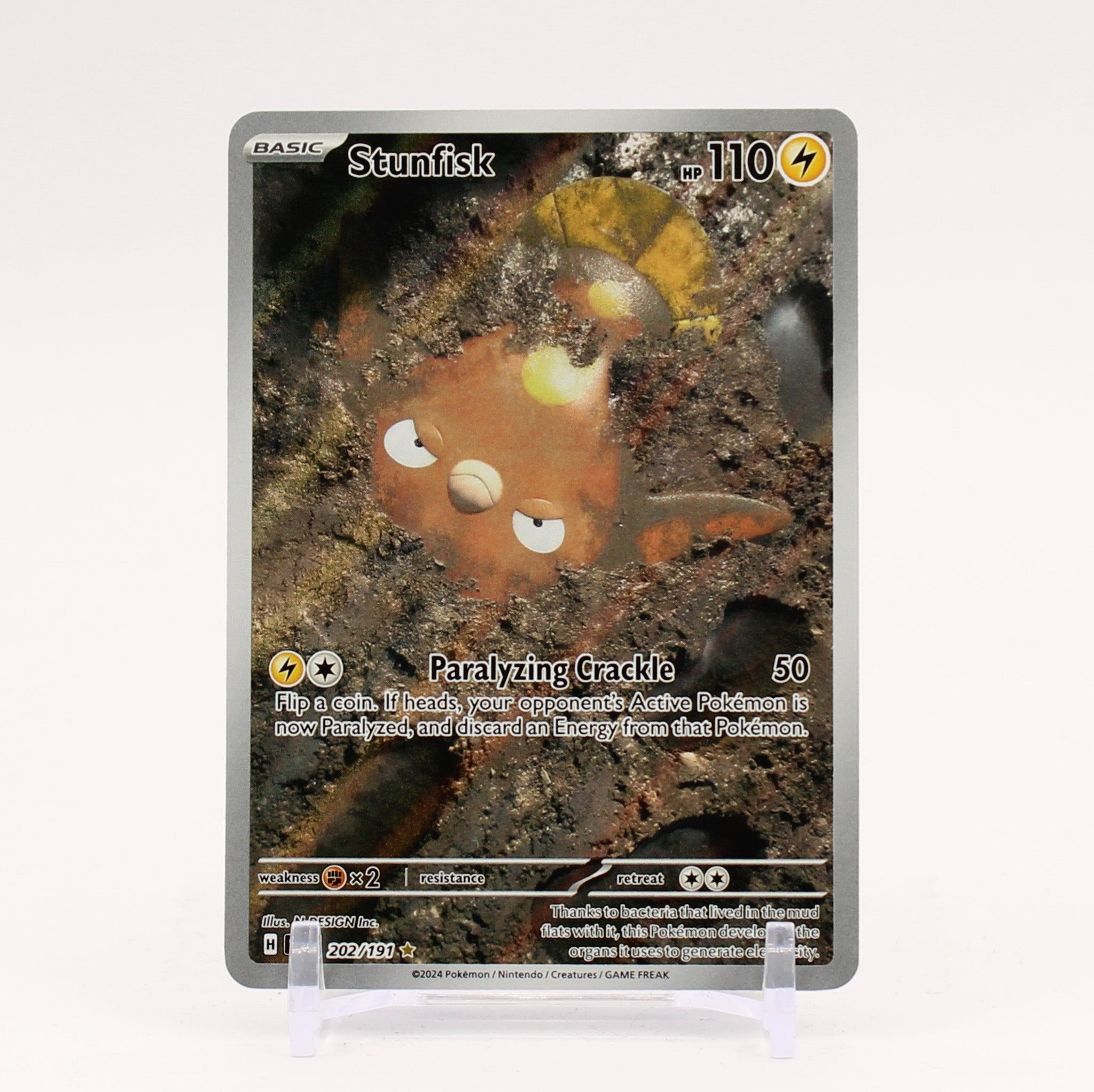 Stunfisk - 202/191 Surging Sparks Illustration Rare Pokemon - NM/MINT