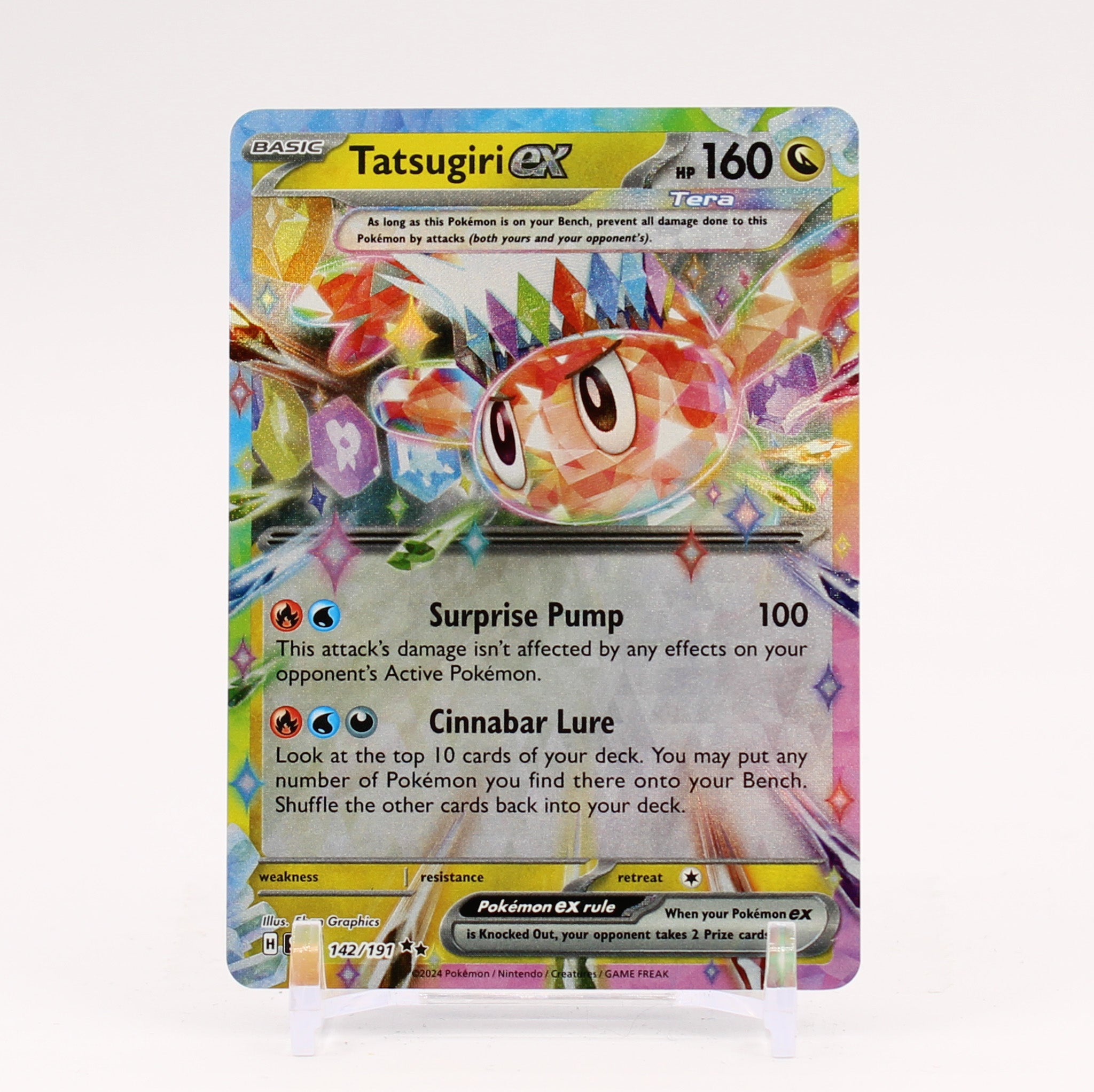Tatsugiri ex - 142/191 Surging Sparks Double Rare Pokemon - NM/MINT