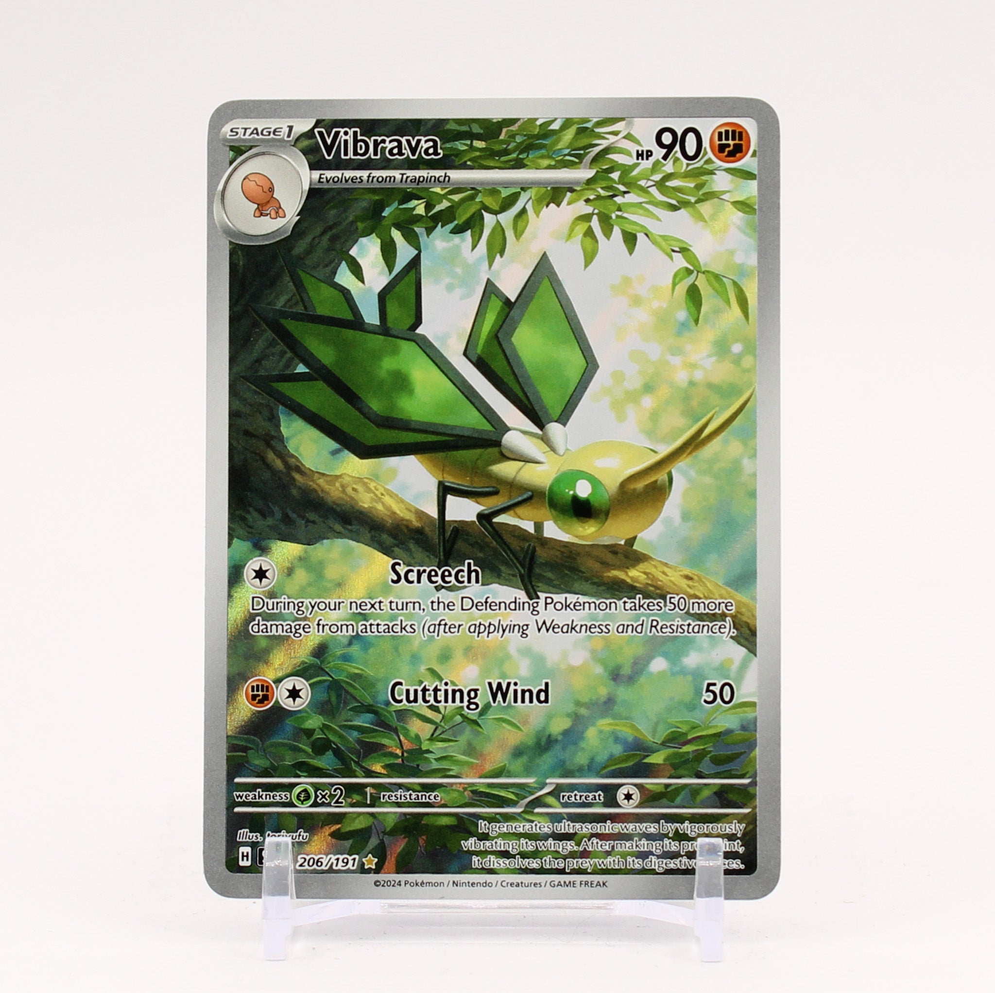 Vibrava - 206/191 Surging Sparks Illustration Rare Pokemon - NM/MINT