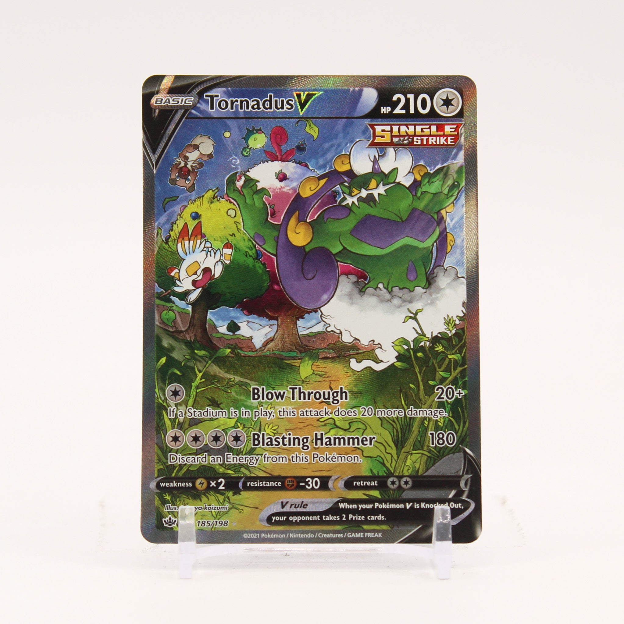 Tornadus V - 185/198 Chilling Reign Alternate Art Pokemon - NM