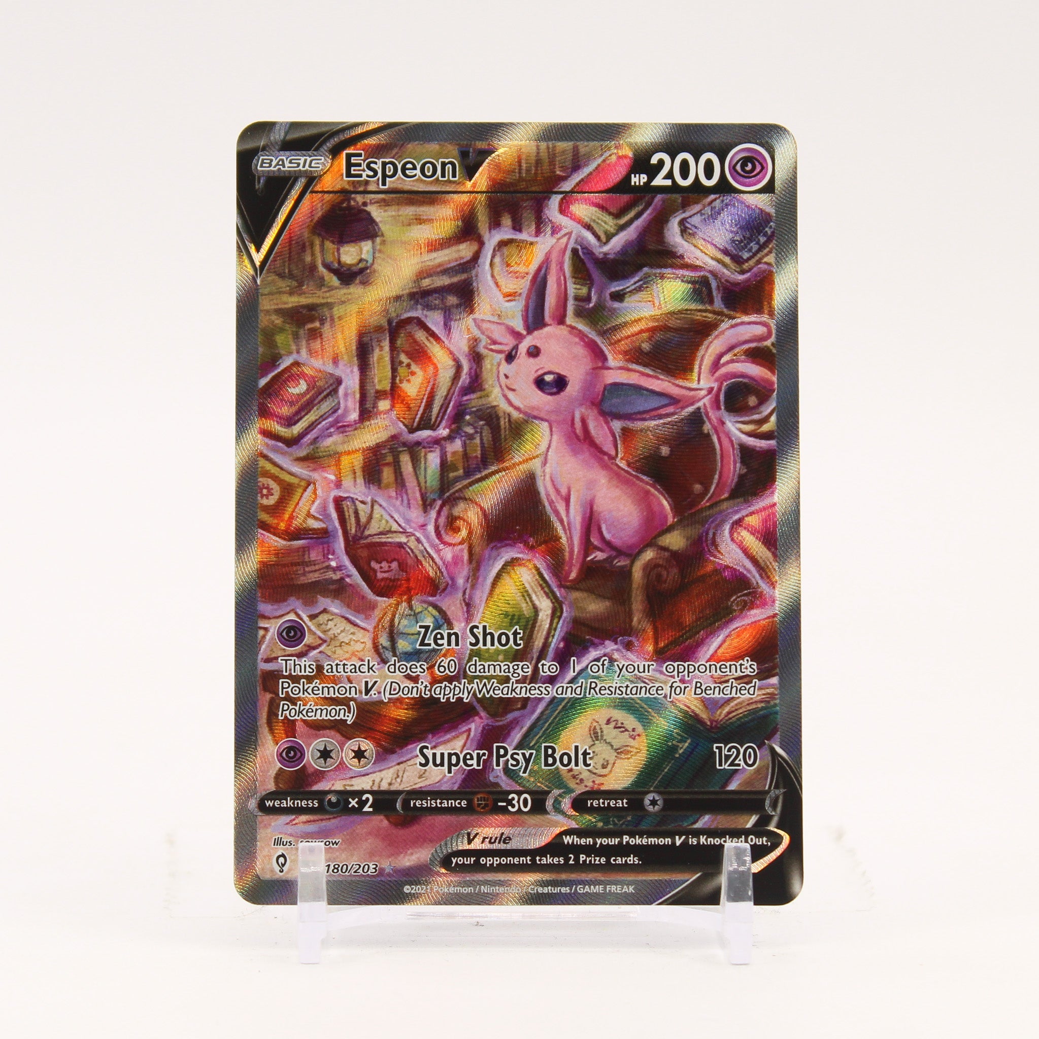 Espeon V - 180/203 Evolving Skies Alternate Art Pokemon - NM/MINT