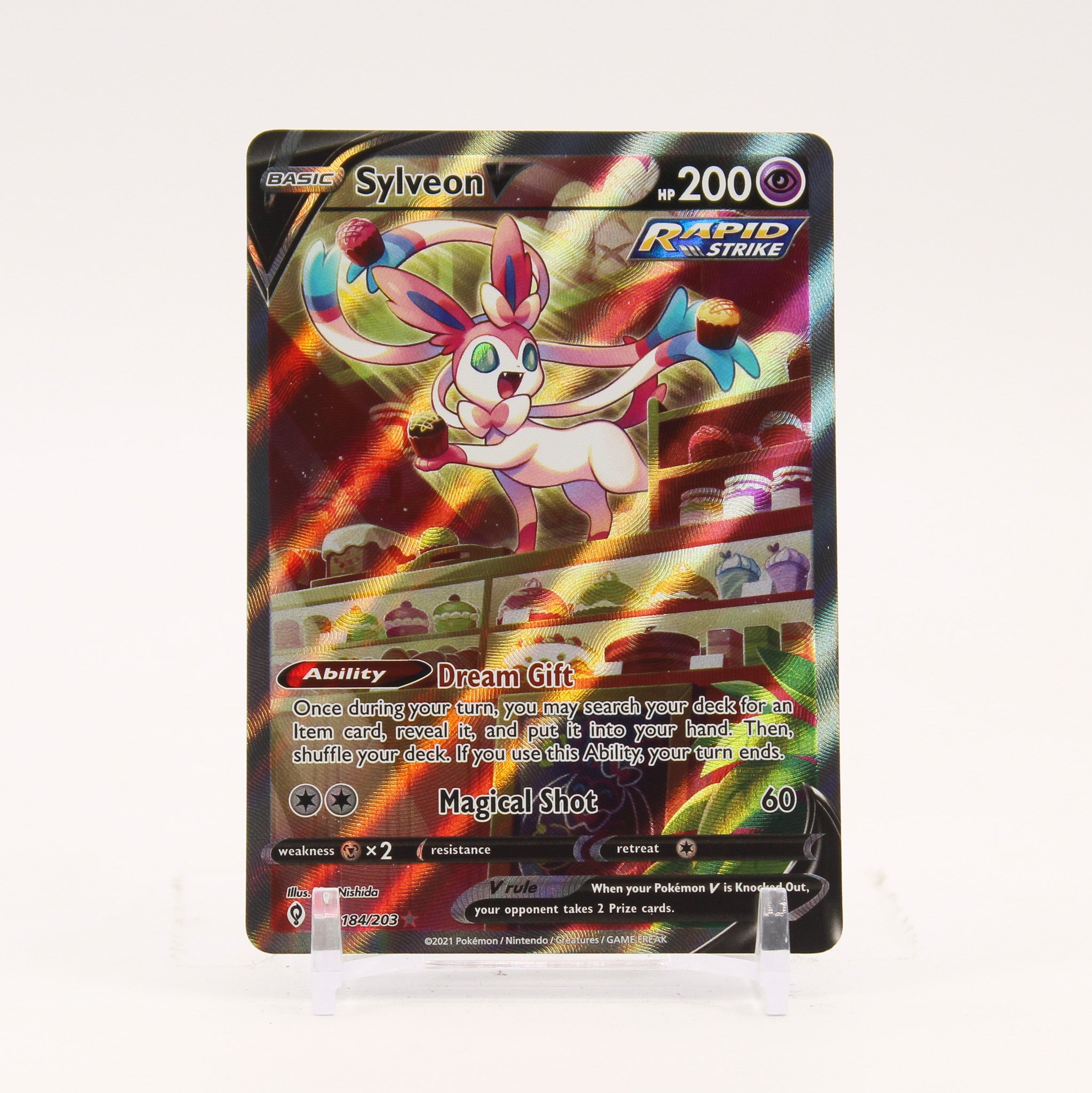 Sylveon V - 184/203 Evolving Skies Alternate Art Pokemon - NM/MINT