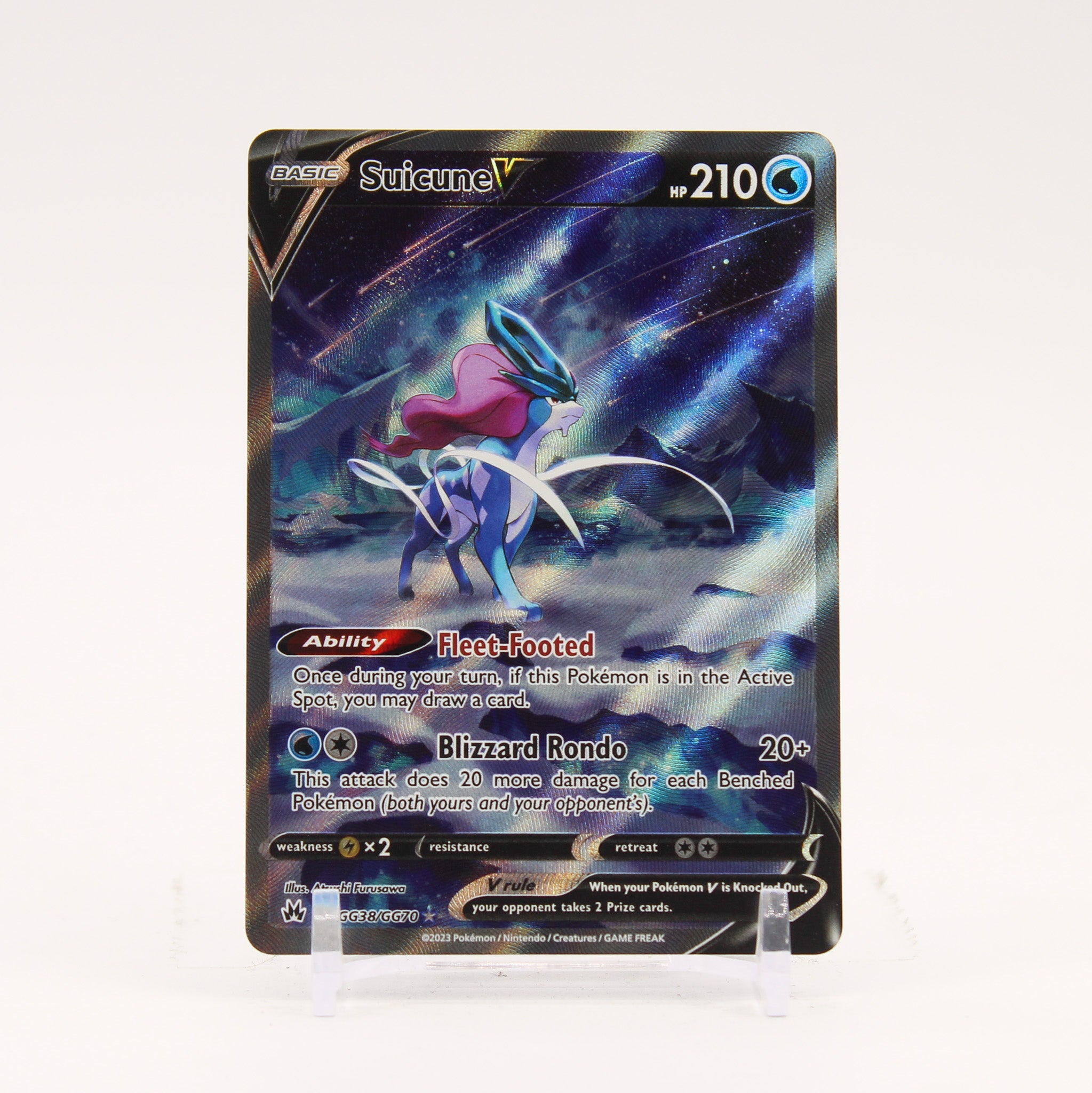 Suicune V - GG38/GG70 Crown Zenith Gallery Pokemon - NM