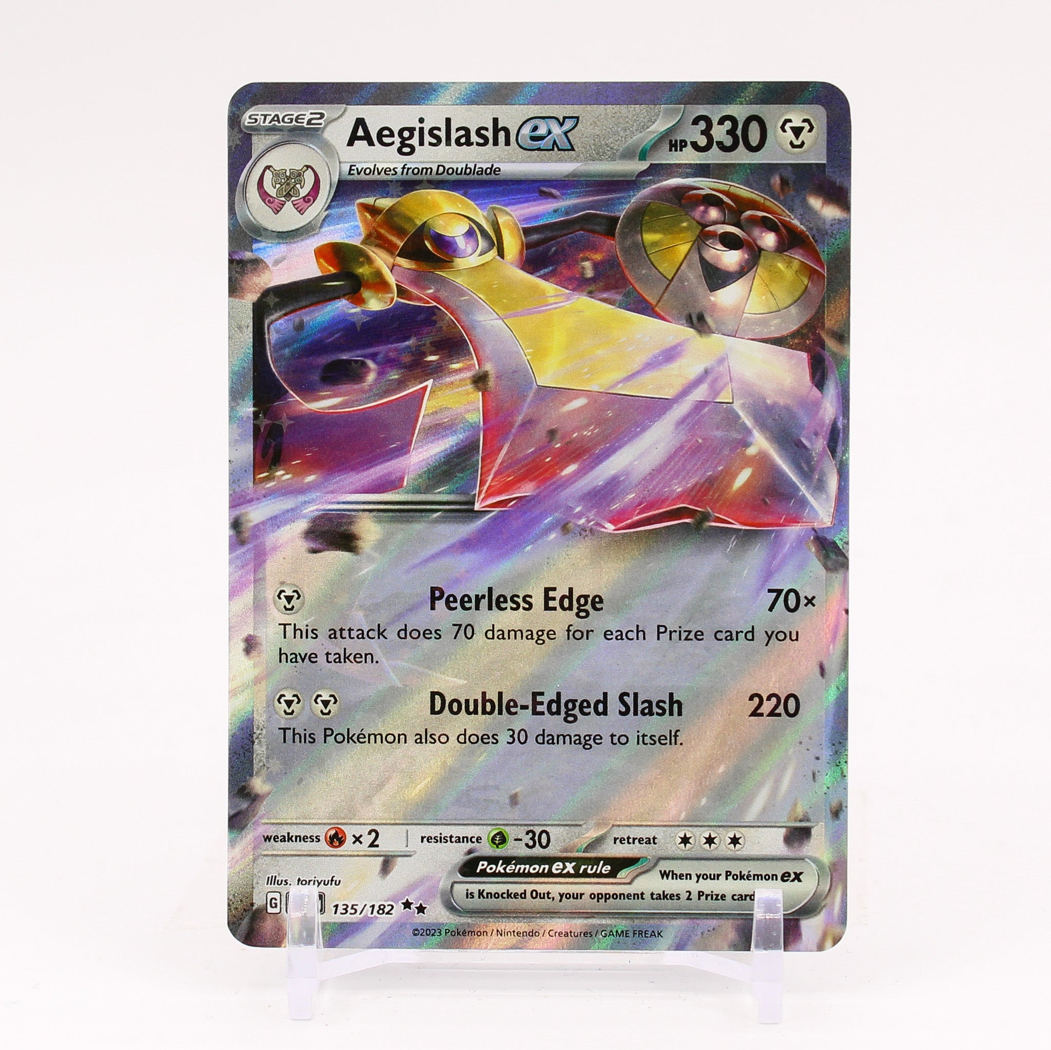 Aegislash ex - 135/182 Paradox Rift Double Rare Pokemon - NM/MINT