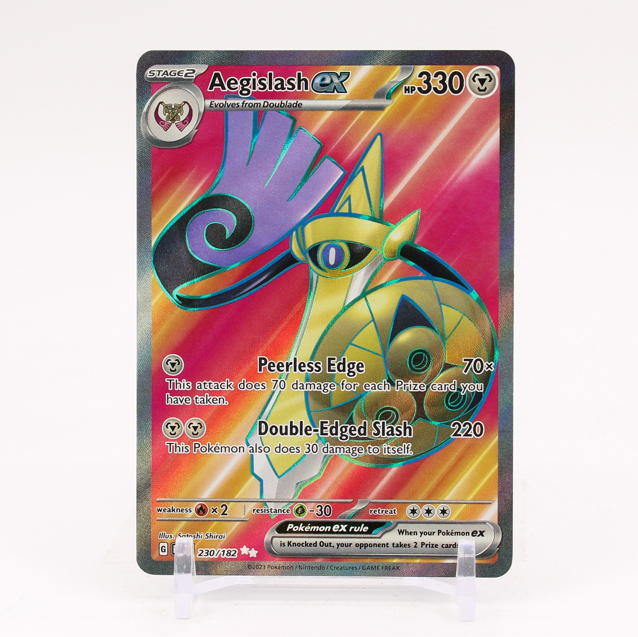 Aegislash ex - 230/182 Paradox Rift Full Art Pokemon - NM/MINT