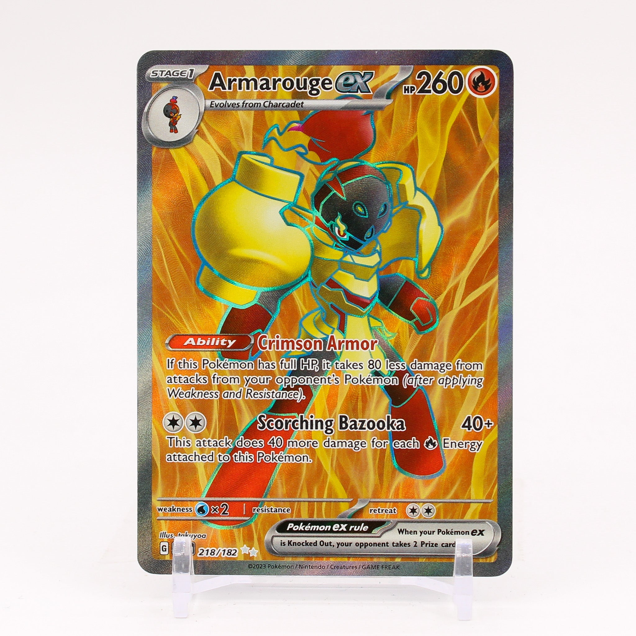 Armarouge ex - 218/182 Paradox Rift Full Art Pokemon - NM/MINT