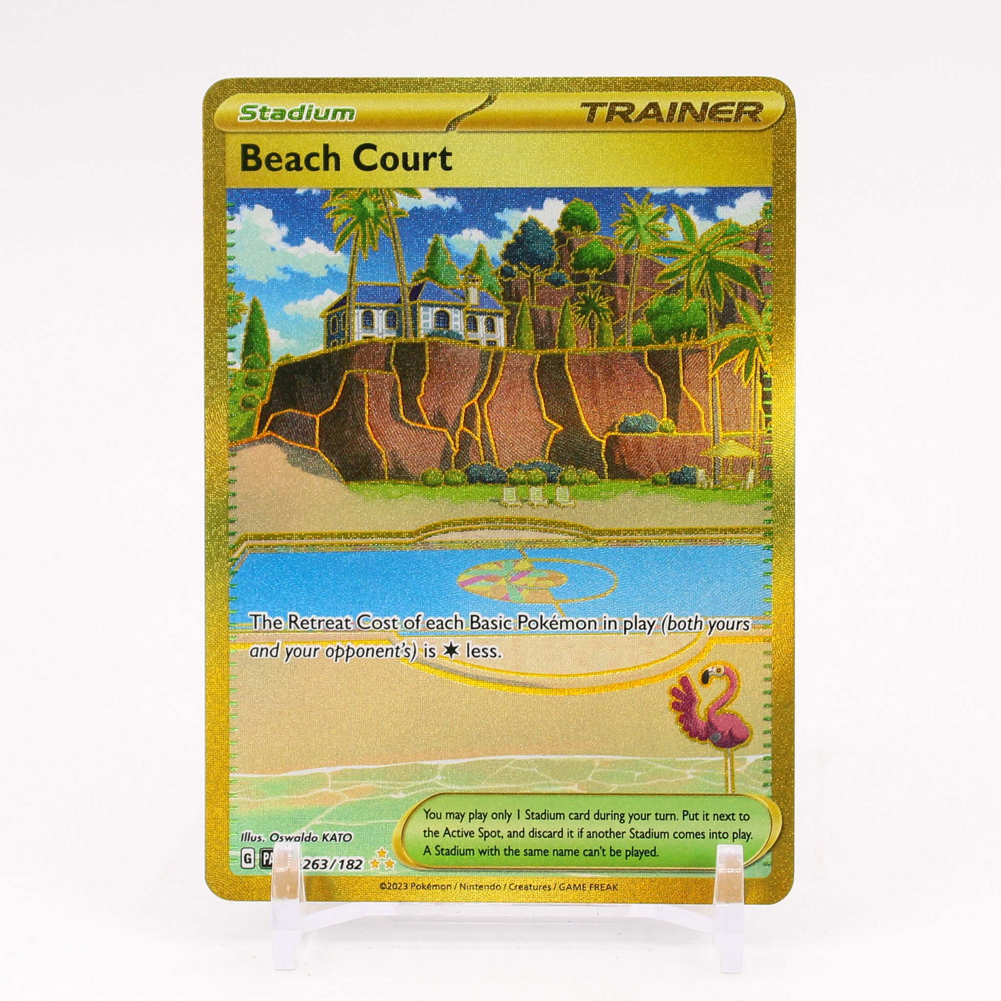 Beach Court - 263/182 Paradox Rift Gold Trainer - NM/MINT